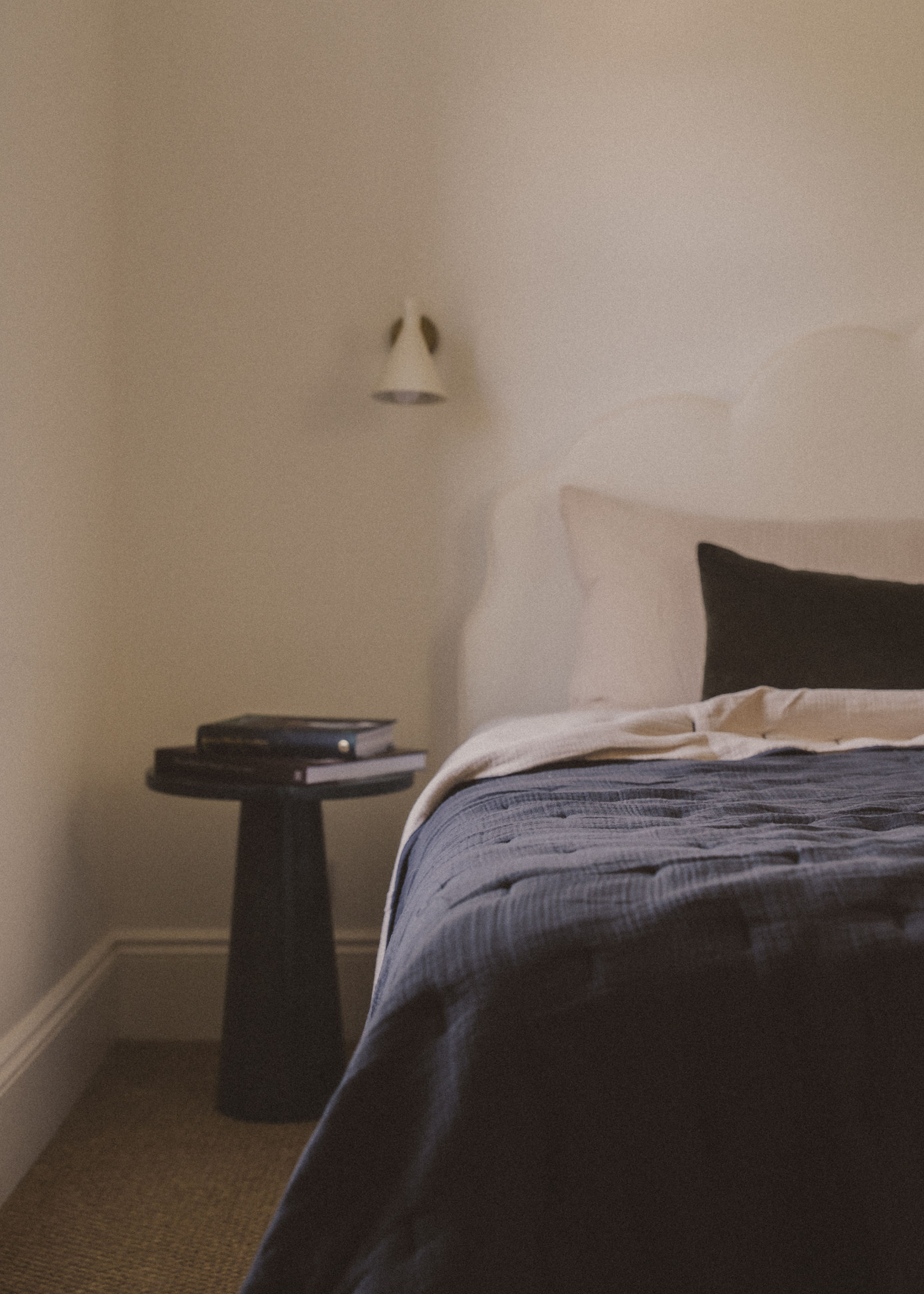 Enes Quilted Bed Cover | Charcoal