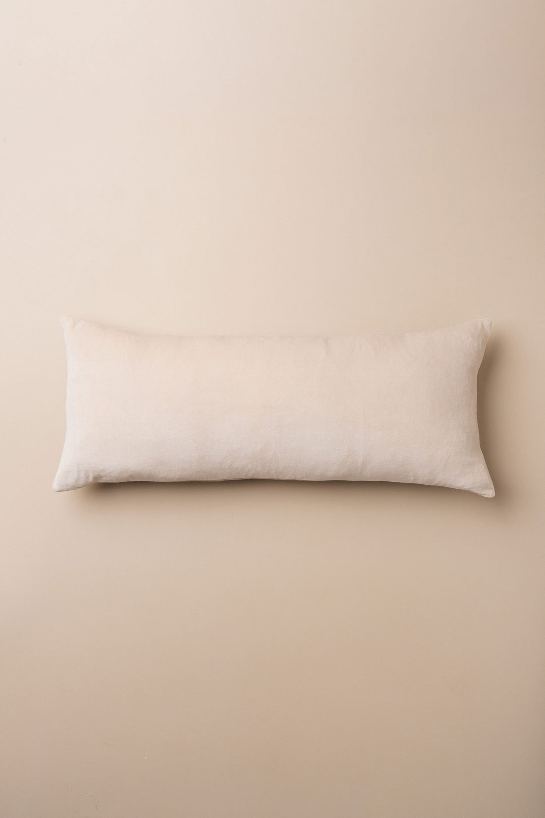 Linen/Velvet Bolster Cushion | Clay