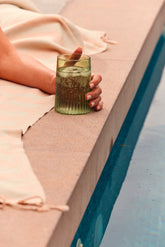 Kairos Large Water Glass | Green | Set of 2 - - - Saardé - Saardé.