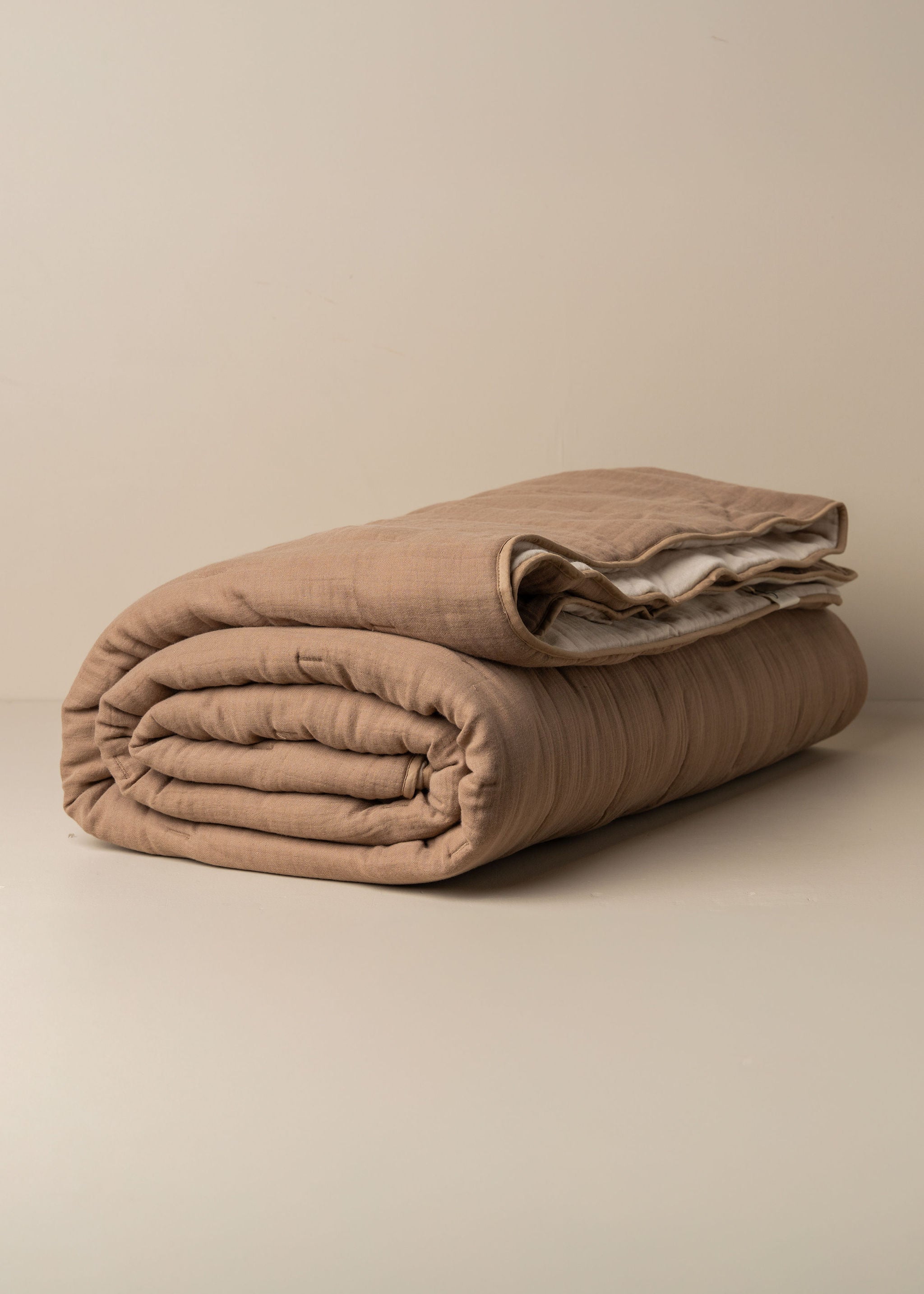 Enes Quilted Bed Cover | Taupe - - - Saardé - Saardé.