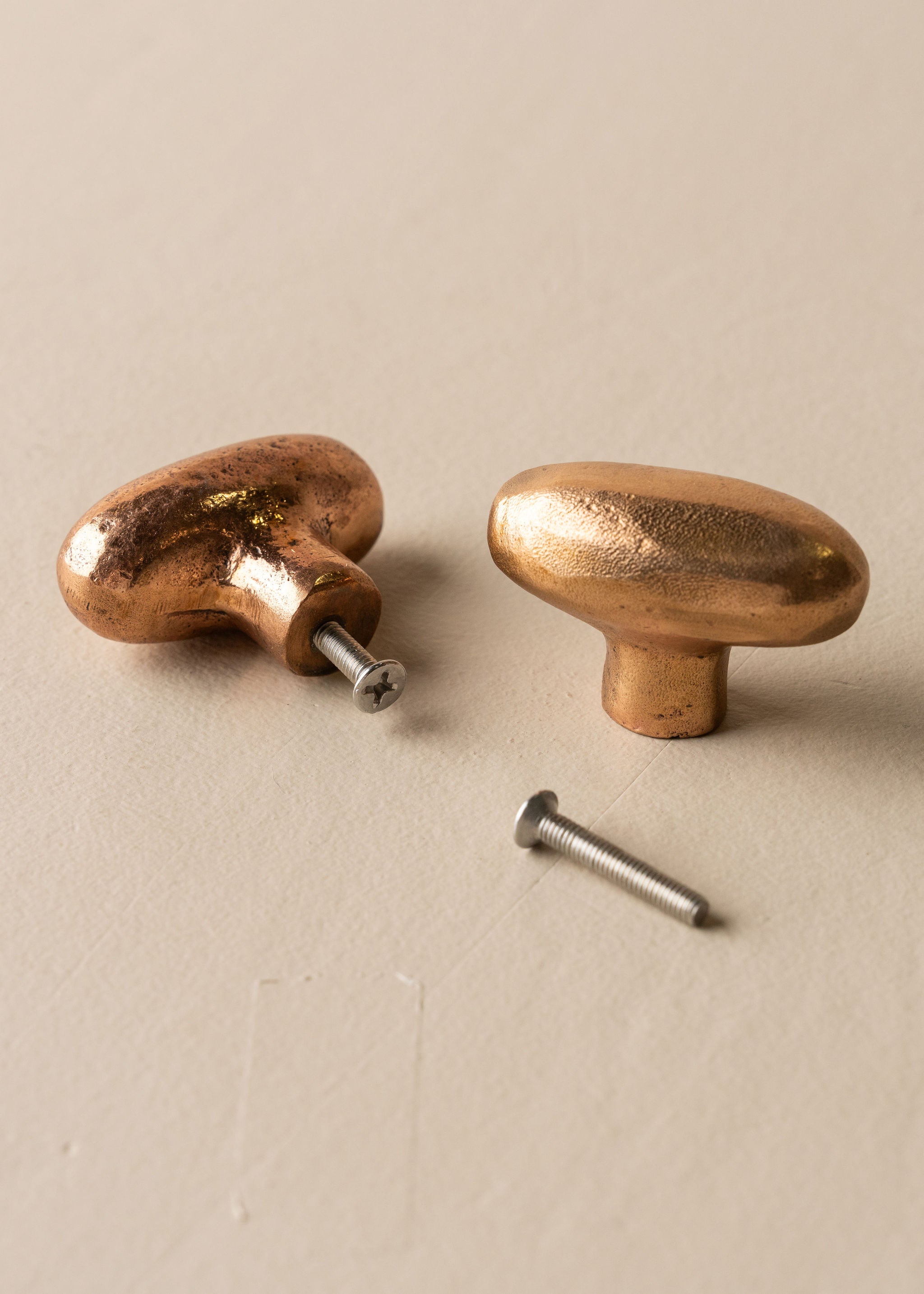 Brass Organic Oval Knob - - - Saardé - Saardé.