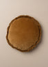 Velvet Round Fringed Cushion | Nutmeg - - - Saardé - Saardé.