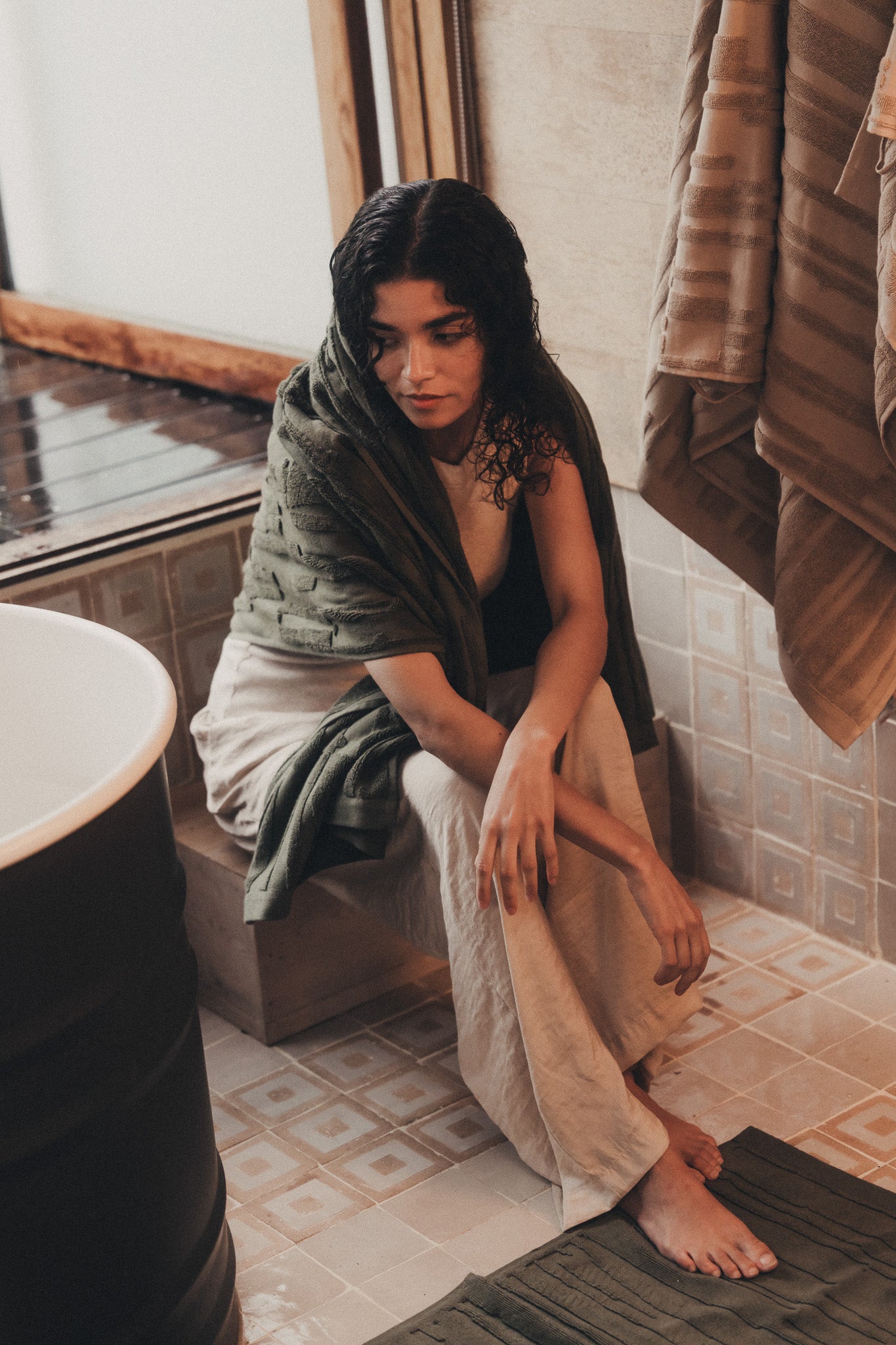 Architectural Towel Bundle | Dark Olive - - - Saardé - Saardé.