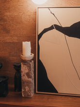 Opus Large Marble Candle Holder | Nougat - - - Saardé - Saardé.