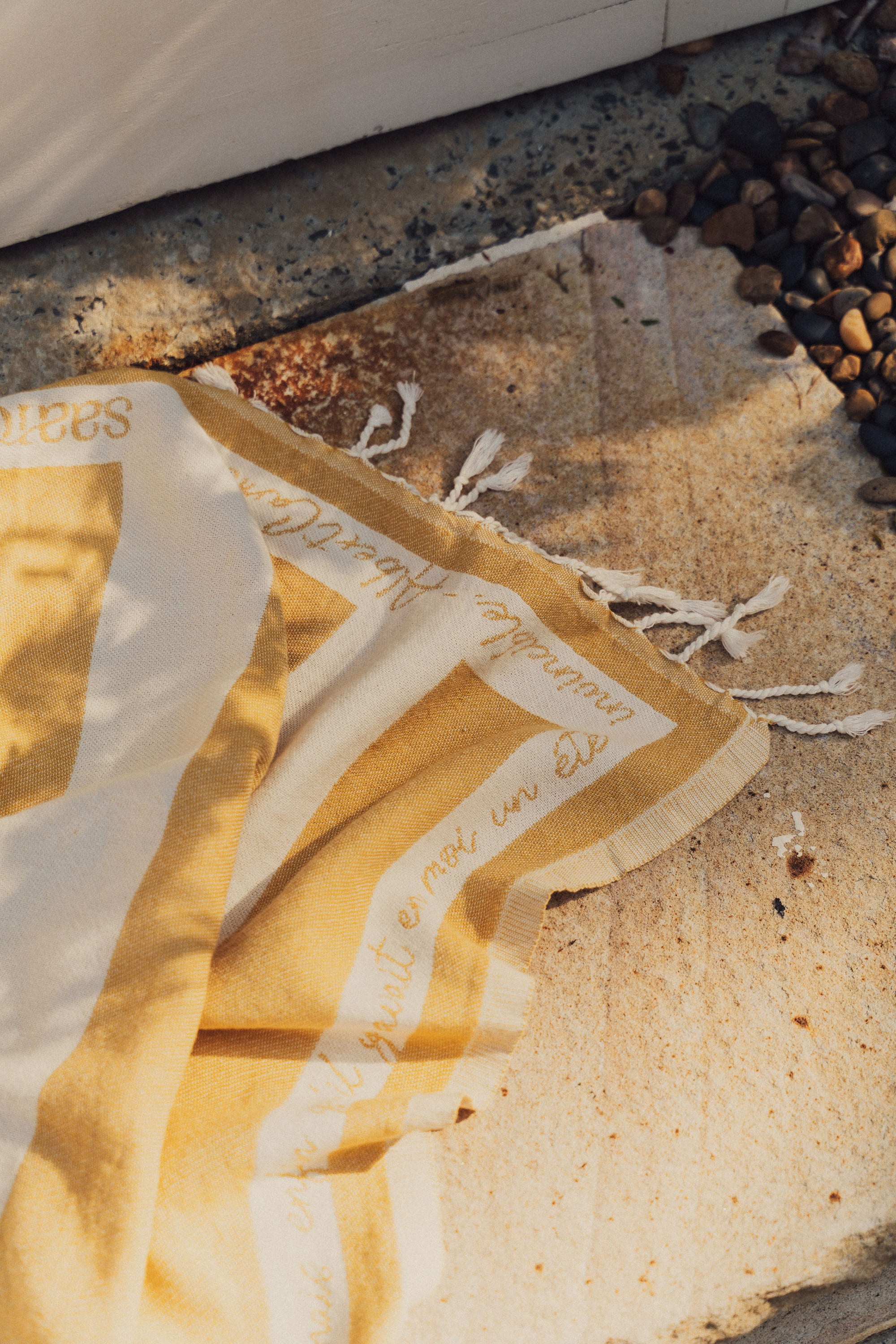Antibes Turkish Beach Towel | Honey - - - Saardé - Saardé.
