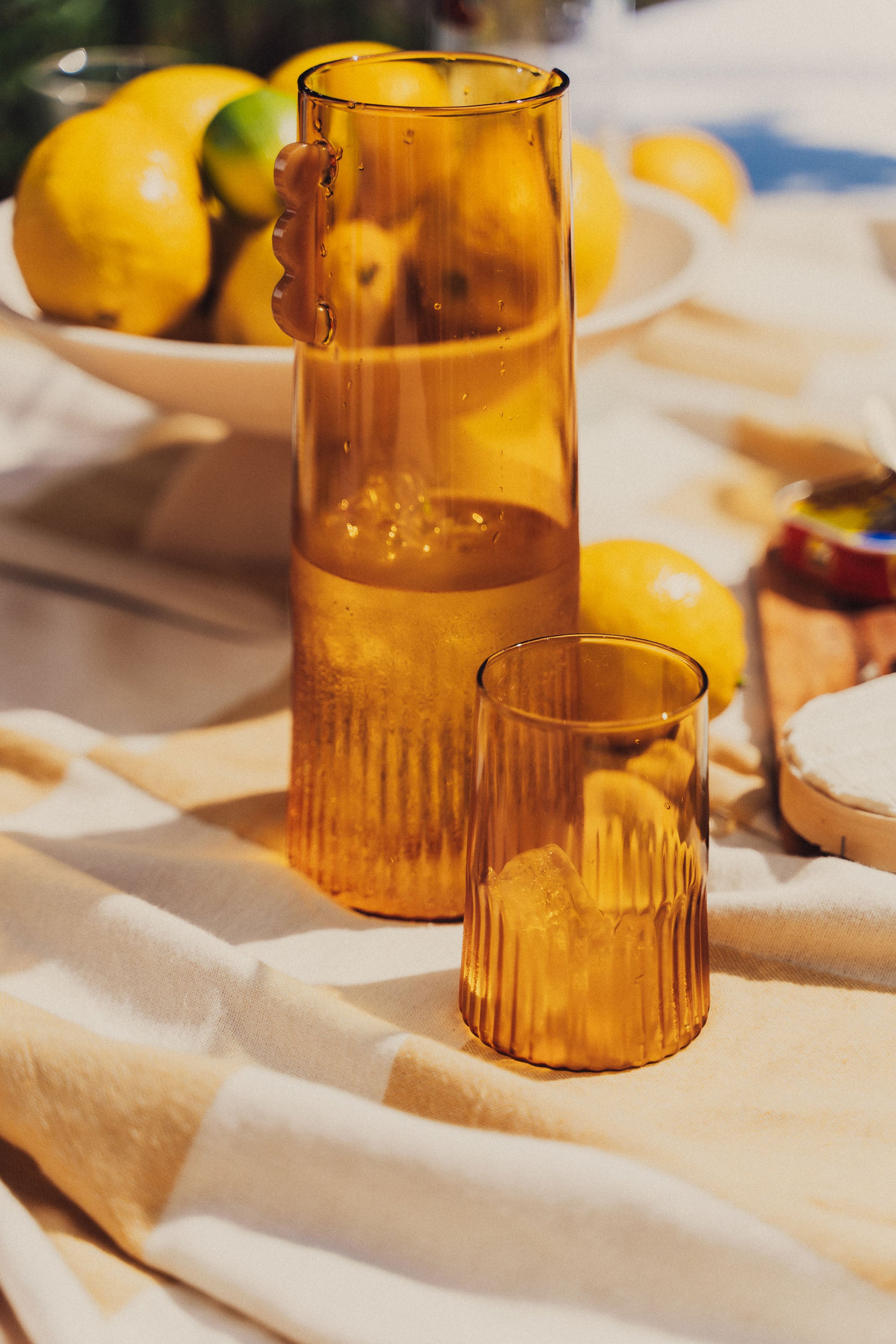 Kairos Large Water Glass | Yellow Topaz | Set of 2 - - - Saardé - Saardé.