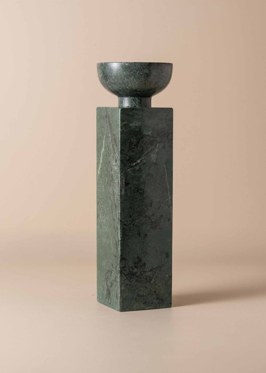 Opus Large Marble Candle Holder | Green - - - Saardé - Saardé.
