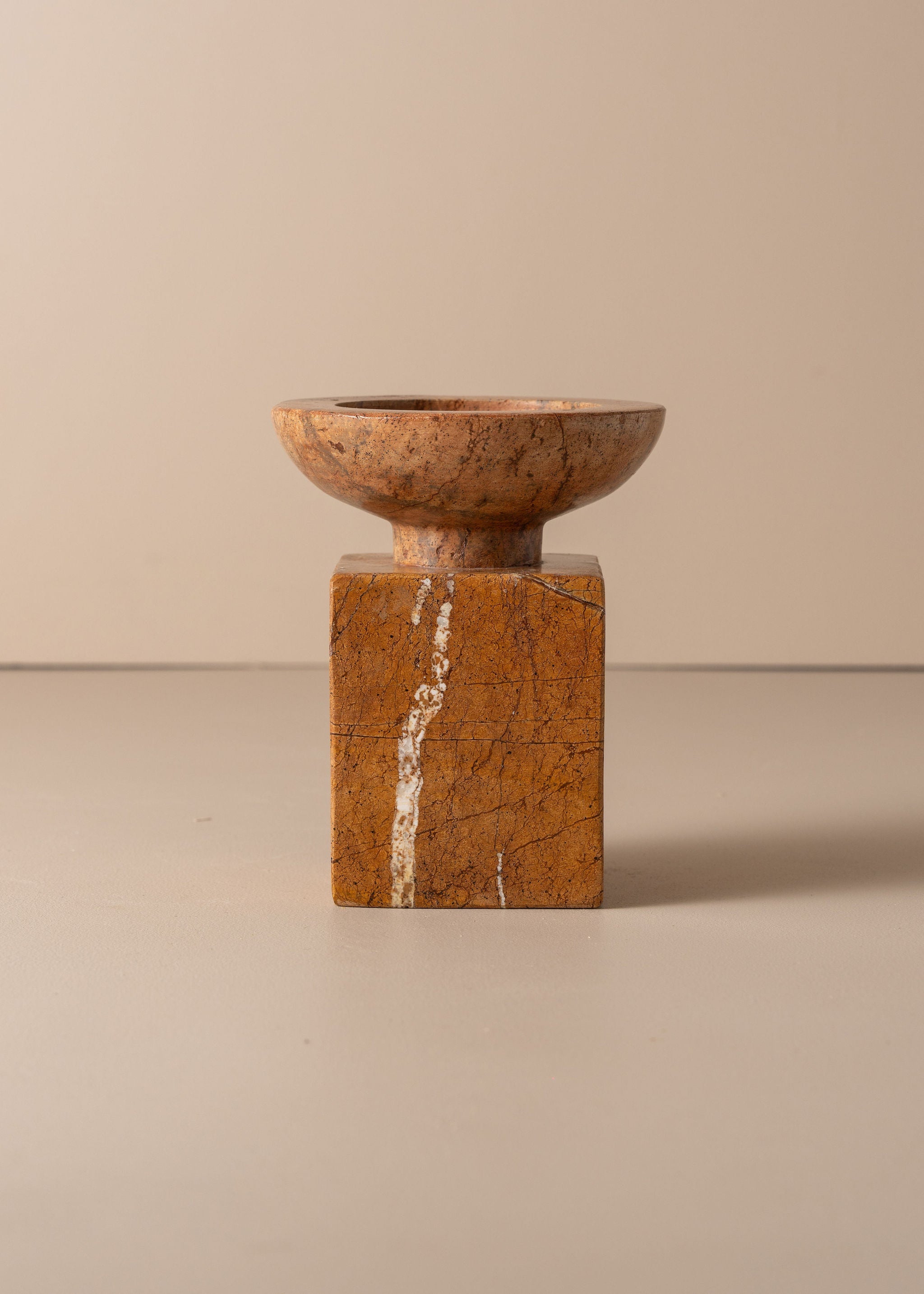 Opus Small Marble Candle Holder | Earth - - - Saardé - Saardé.