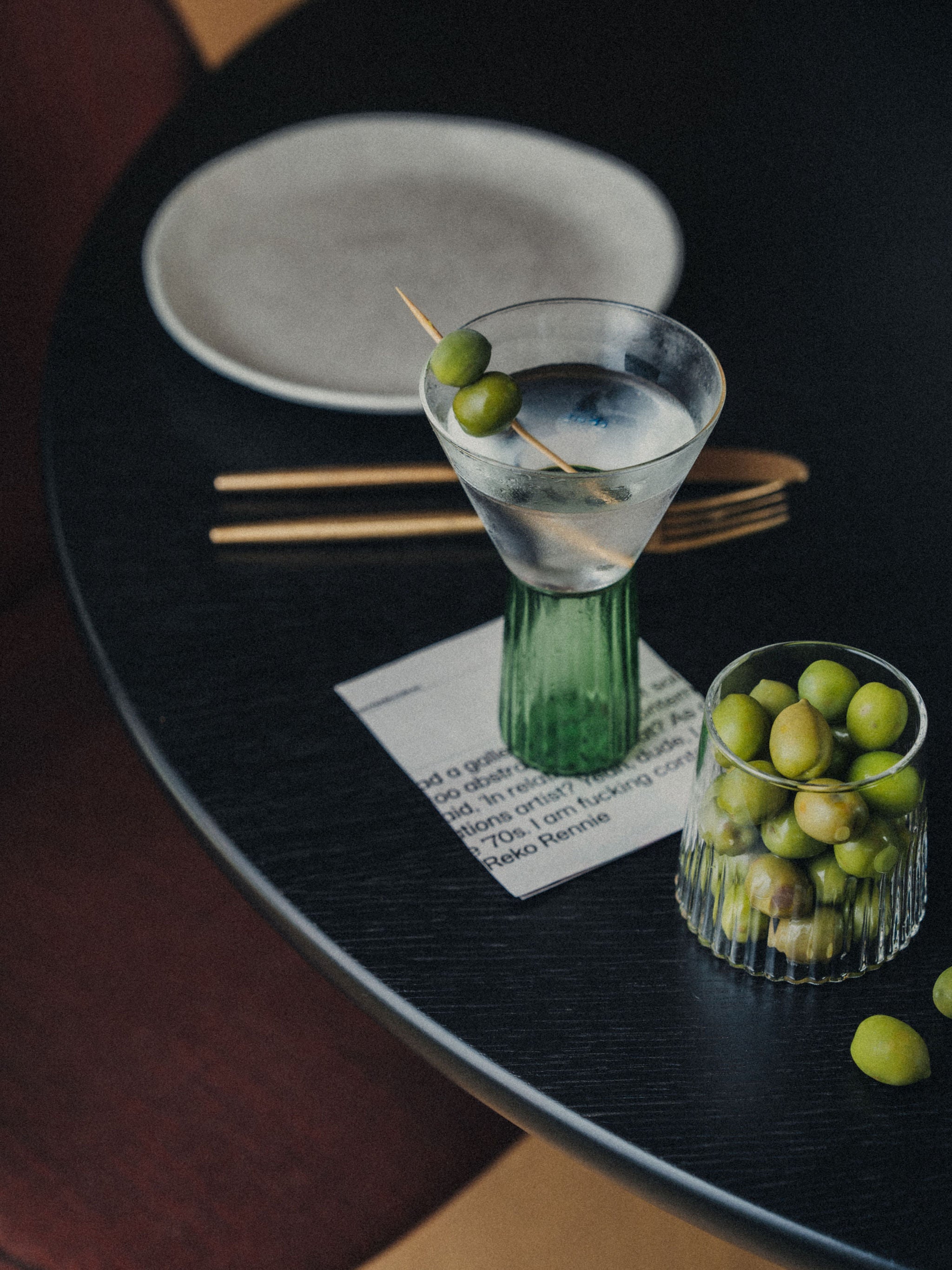 Kairos Wine & Cocktail Glass | Clear/Green - - - Saardé - Saardé.