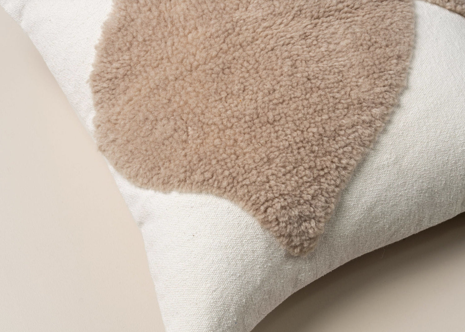 Abstract Square Cushion | Ecru - - - Saardé - Saardé.