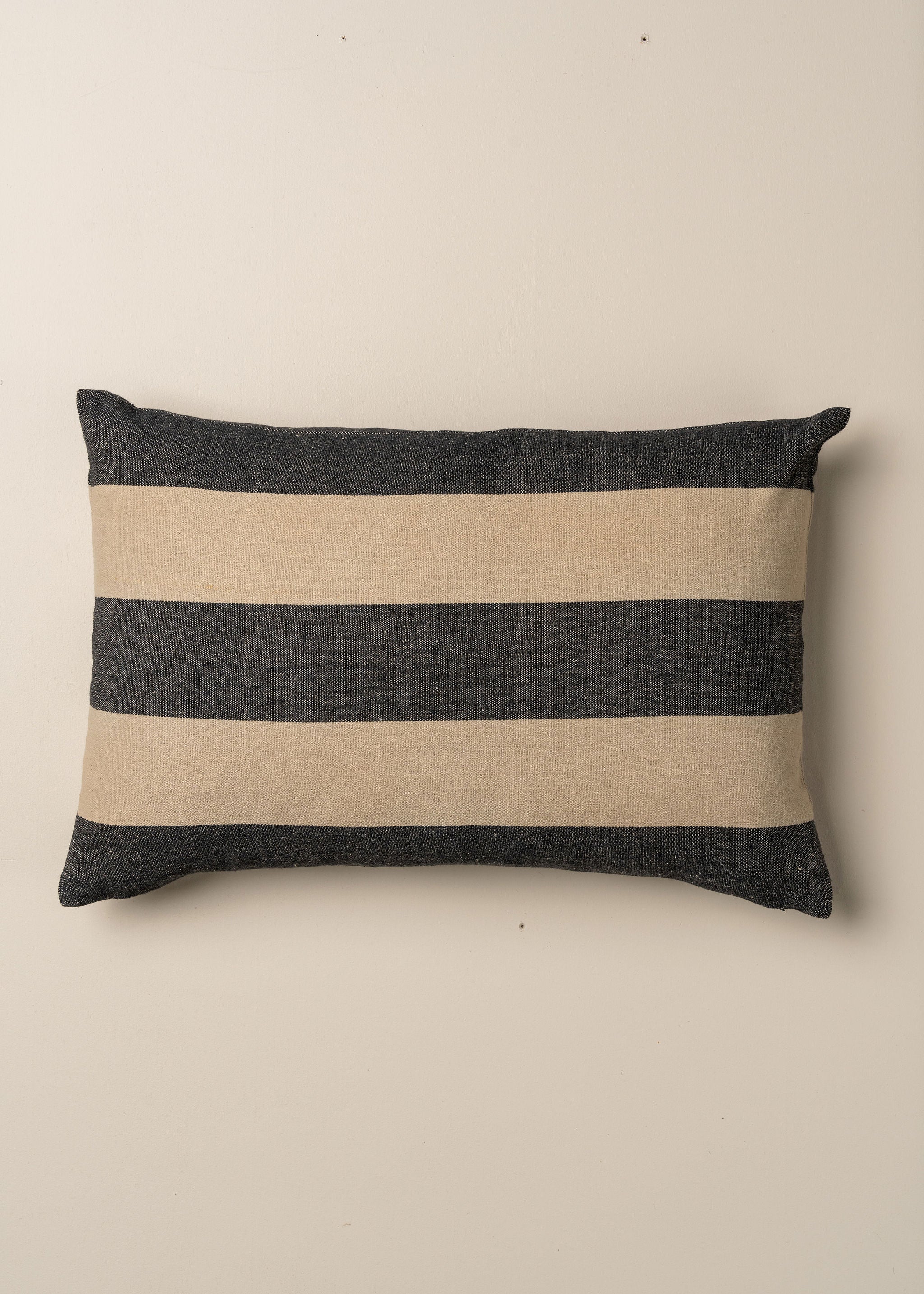 Recycled Cotton Striped Cushion | Lumbar - - - Saardé - Saardé.