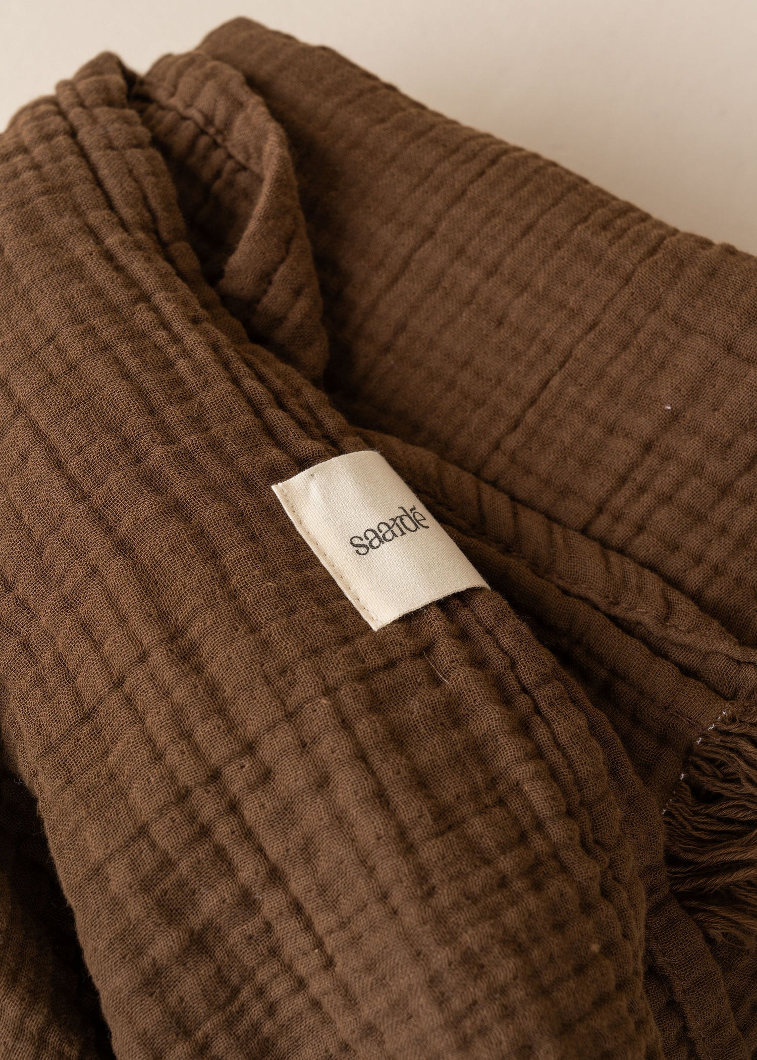 Enes Cotton Bedcover | Chocolate - - - Saardé - Saardé.
