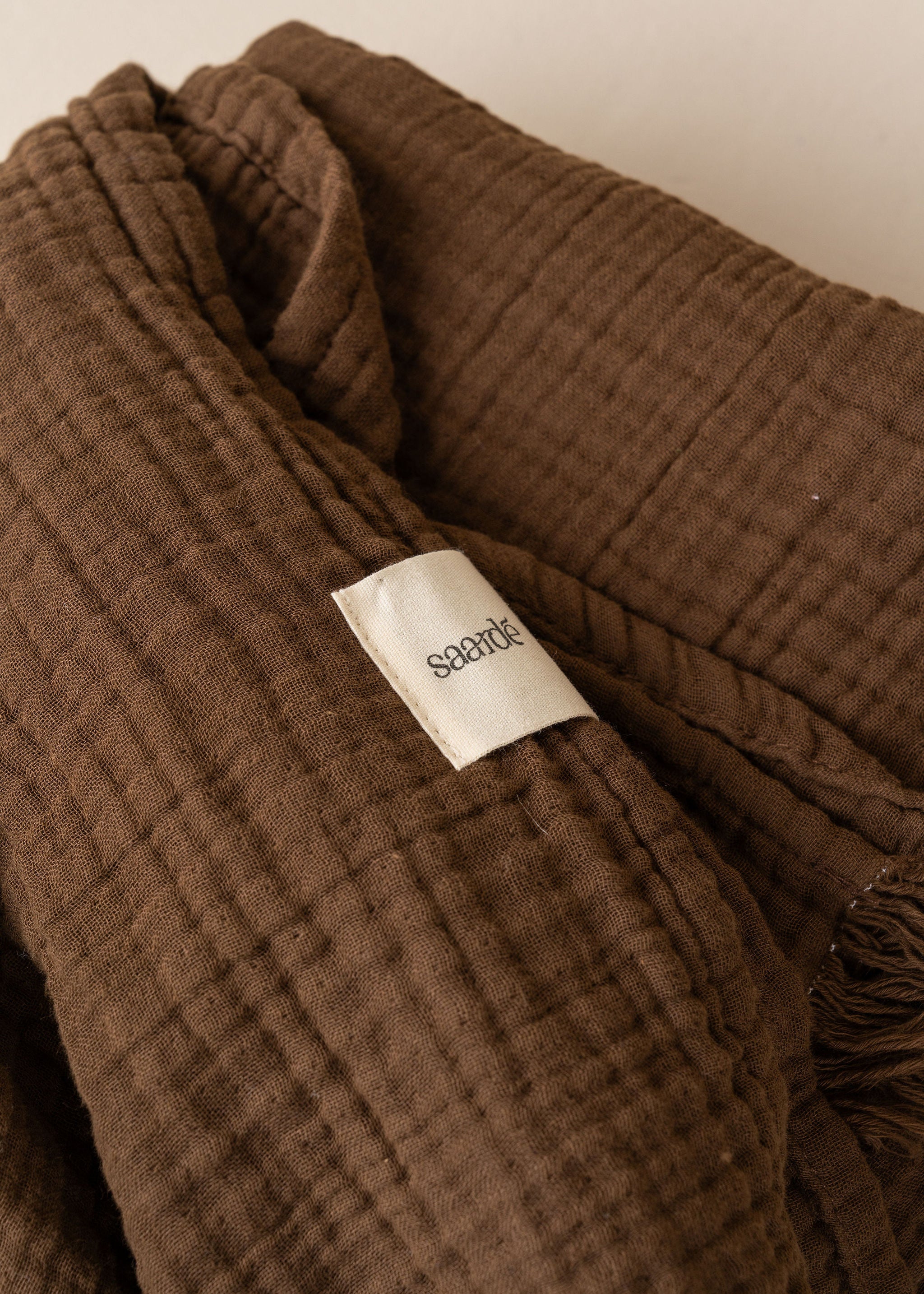 Enes Cotton Bedcover | Chocolate - - - Saardé - Saardé.