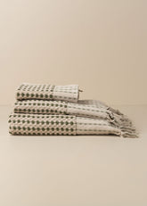 Chickpea Bath Sheet Collection - Stone/Olive - - - Saardé - Saardé.