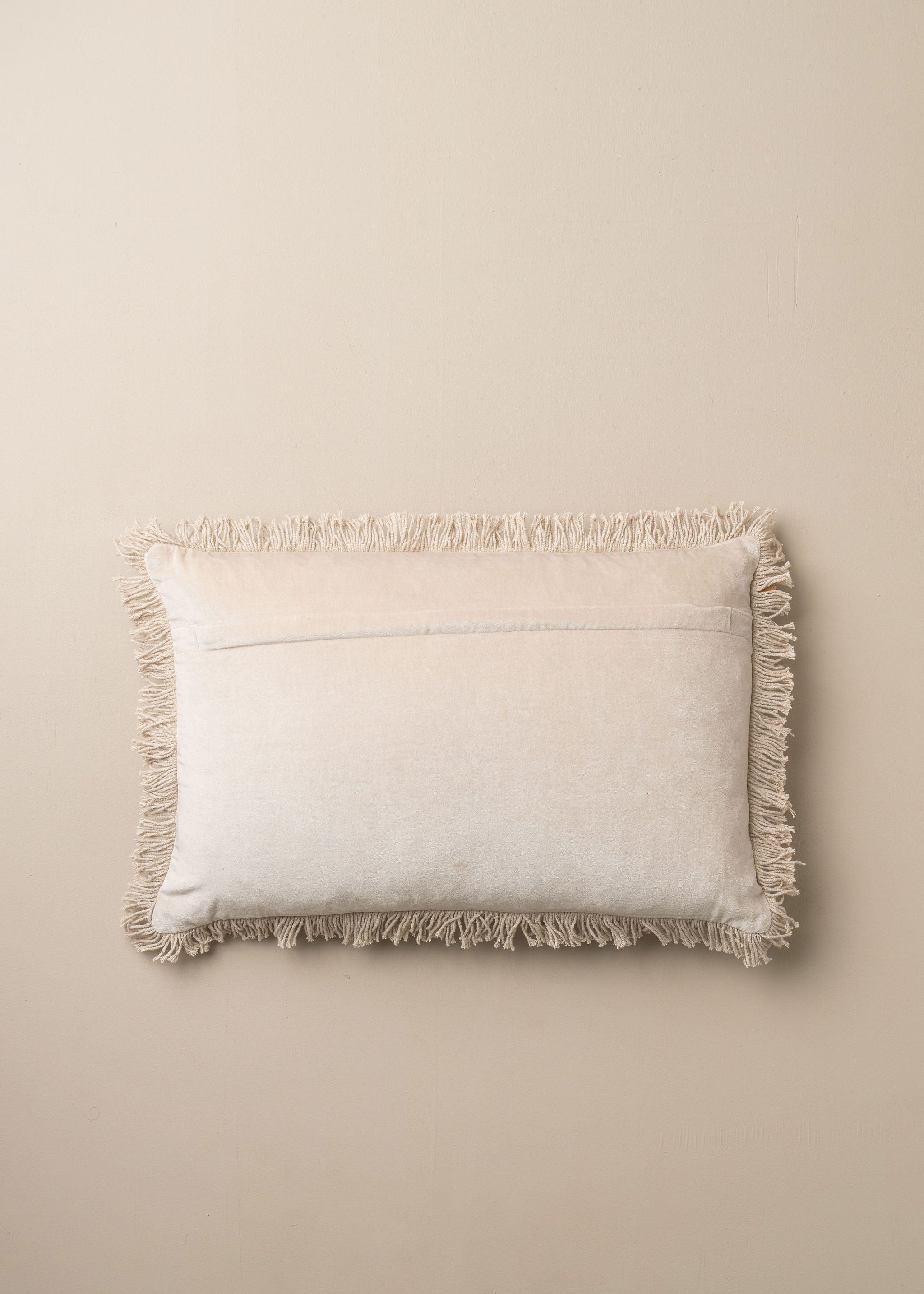 Velvet Fringed Cushion | Clay - - - Saardé - Saardé.