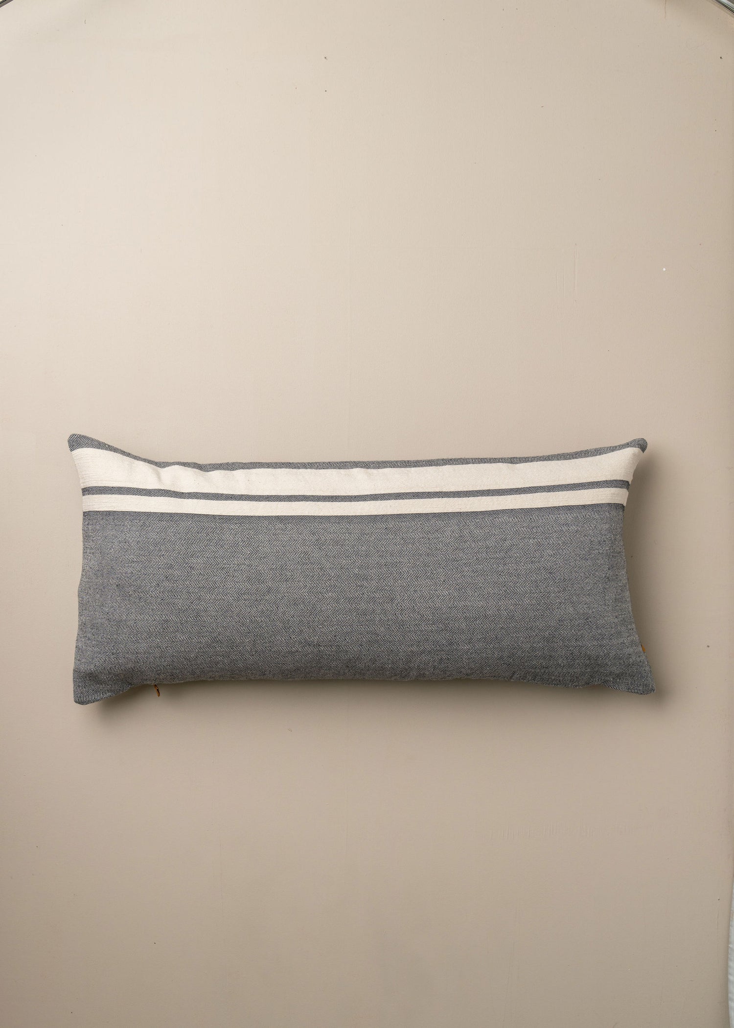 Siyah Cotton/Linen Bolster Cushion - - - Saardé - Saardé.