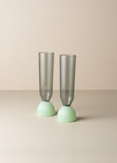 Kairos Champagne Flute | Jade | Set of 2 -  -  - Saardé - Saardé.