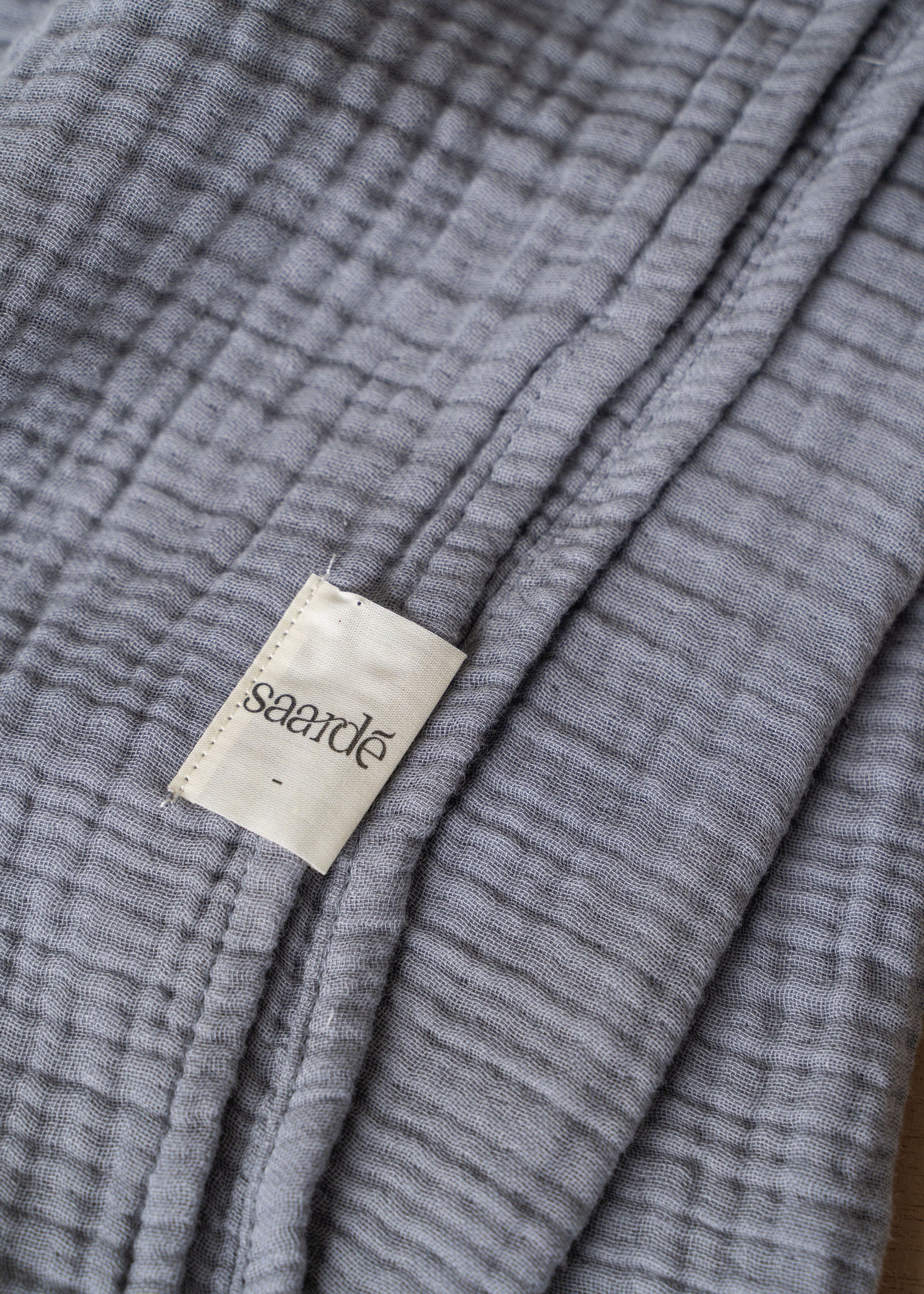 Enes Cotton Bedcover | Pale Grey - - - Saardé - Saardé.