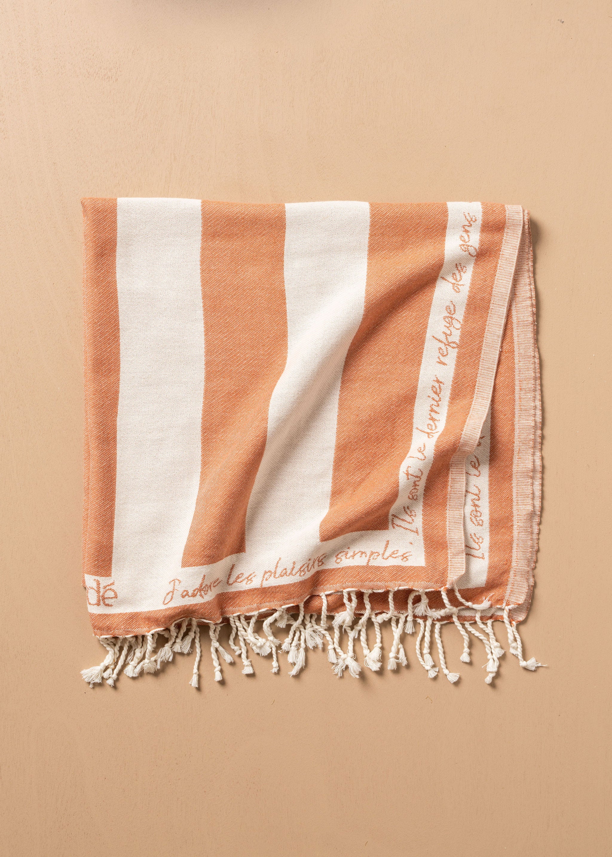 Antibes Turkish Beach Towel | Terracotta - - - Saardé - Saardé.