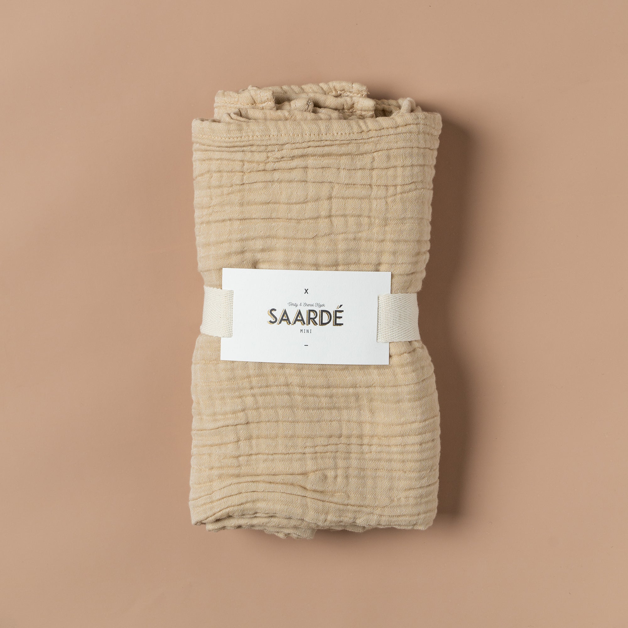 Enes Crinkle Baby Blanket | Clay - - - Saardé - Saardé.
