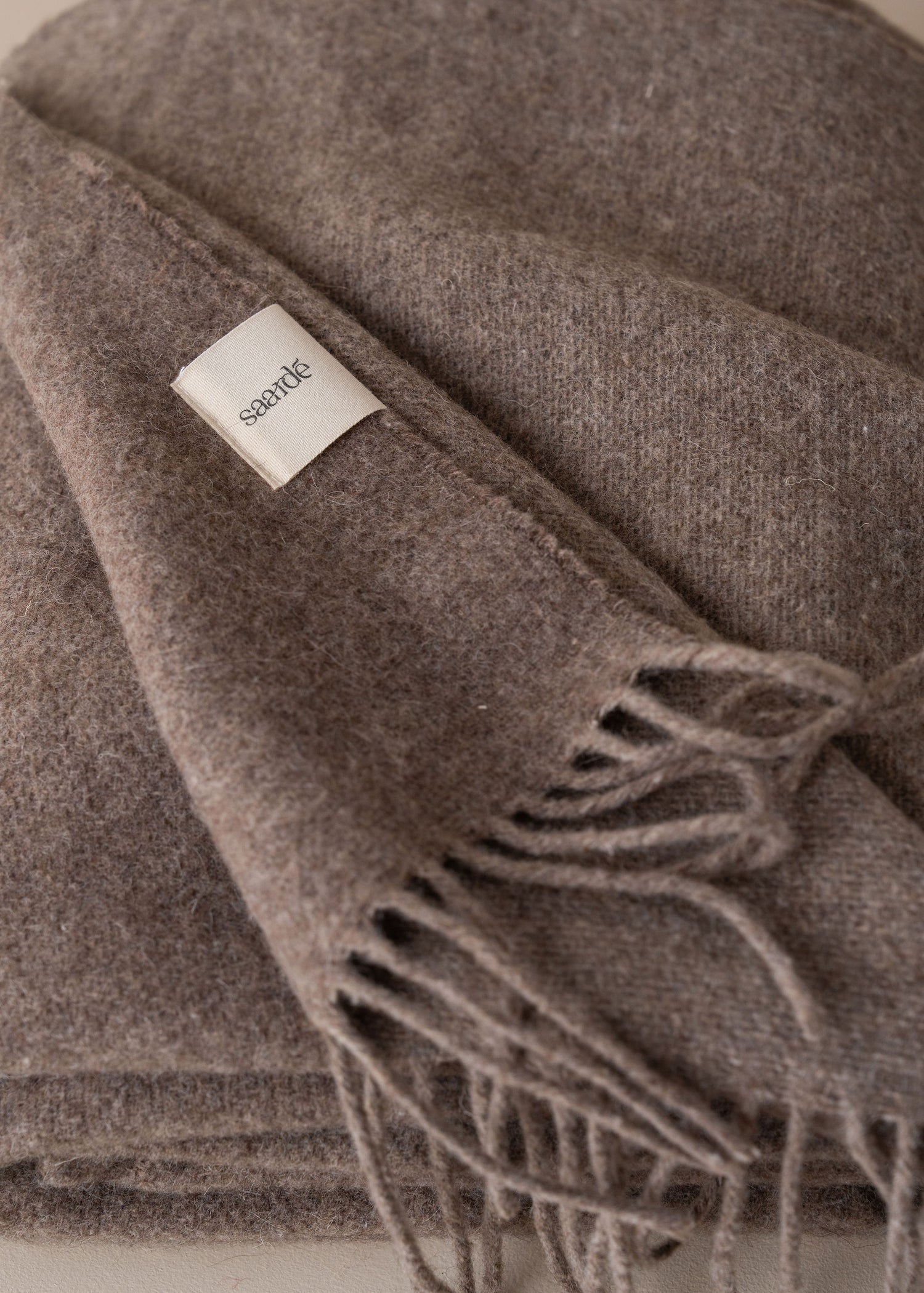 Merino Wool Throw | Taupe - - - Saardé - Saardé.