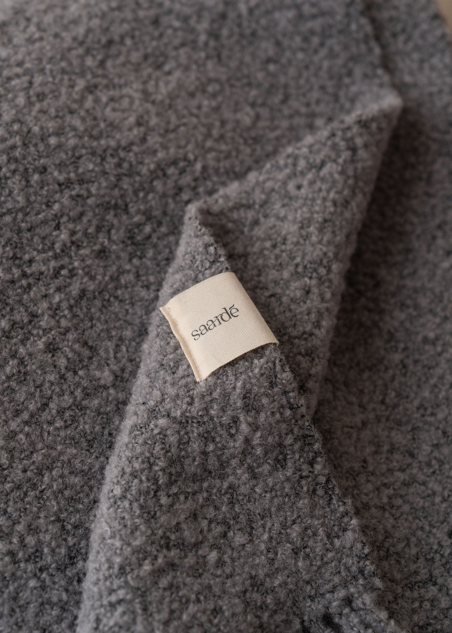 Boucle Wool Throw | Grey - - - Saardé - Saardé.