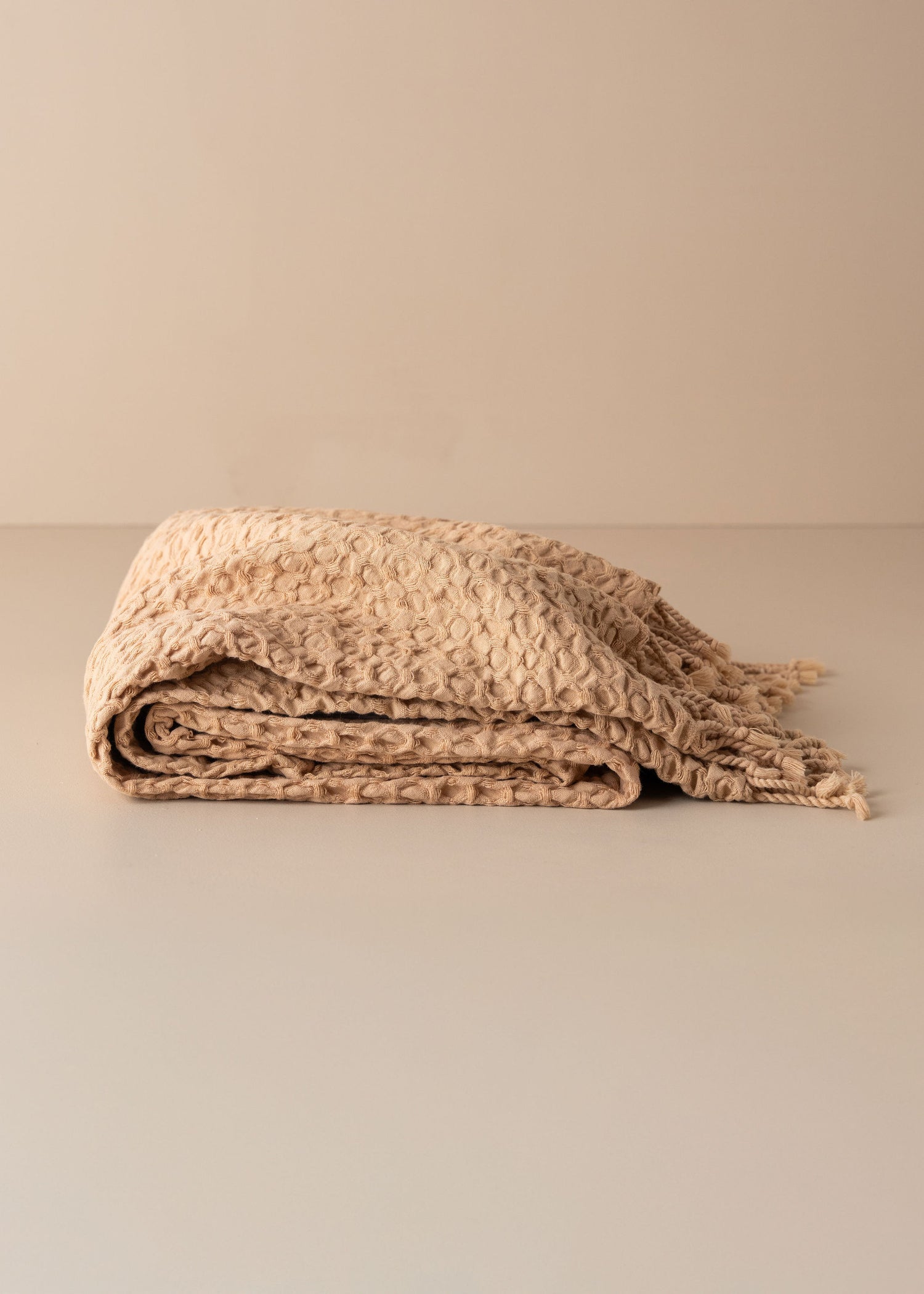 Corfu Cotton Throw | Nutmeg - - - Saardé - Saardé.