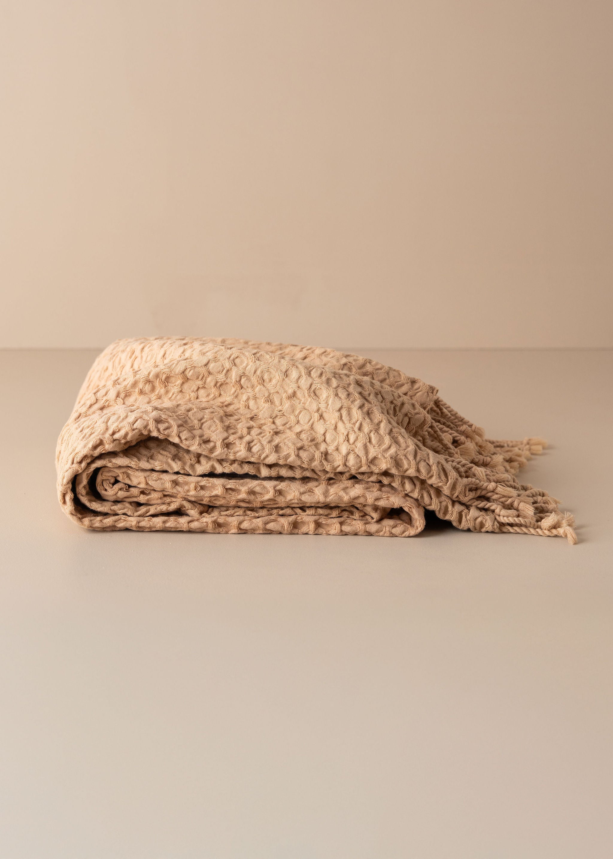 Corfu Cotton Throw | Nutmeg - - - Saardé - Saardé.