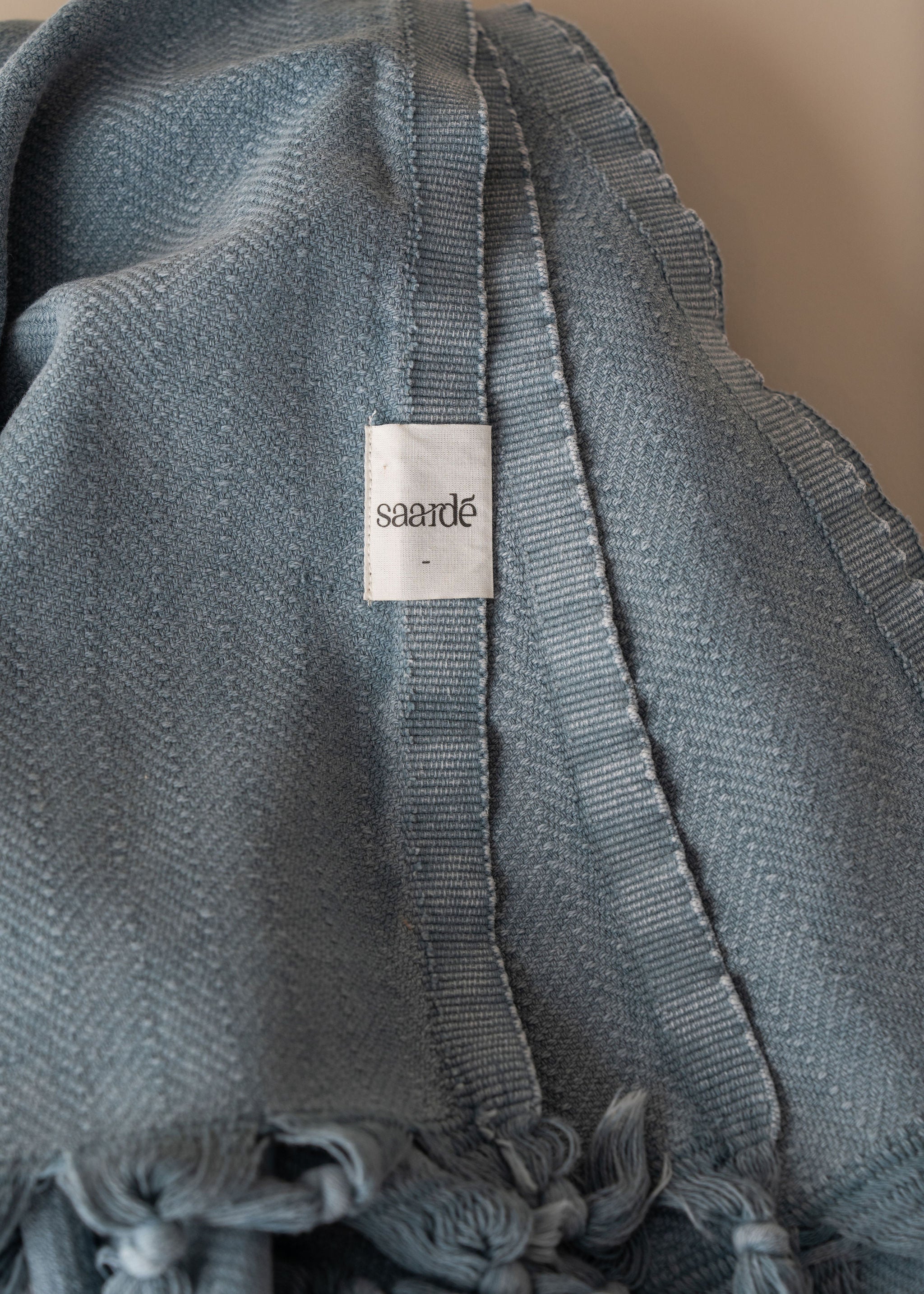Vintage Wash Cotton Blanket | Pale Grey - - - Saardé - Saardé.