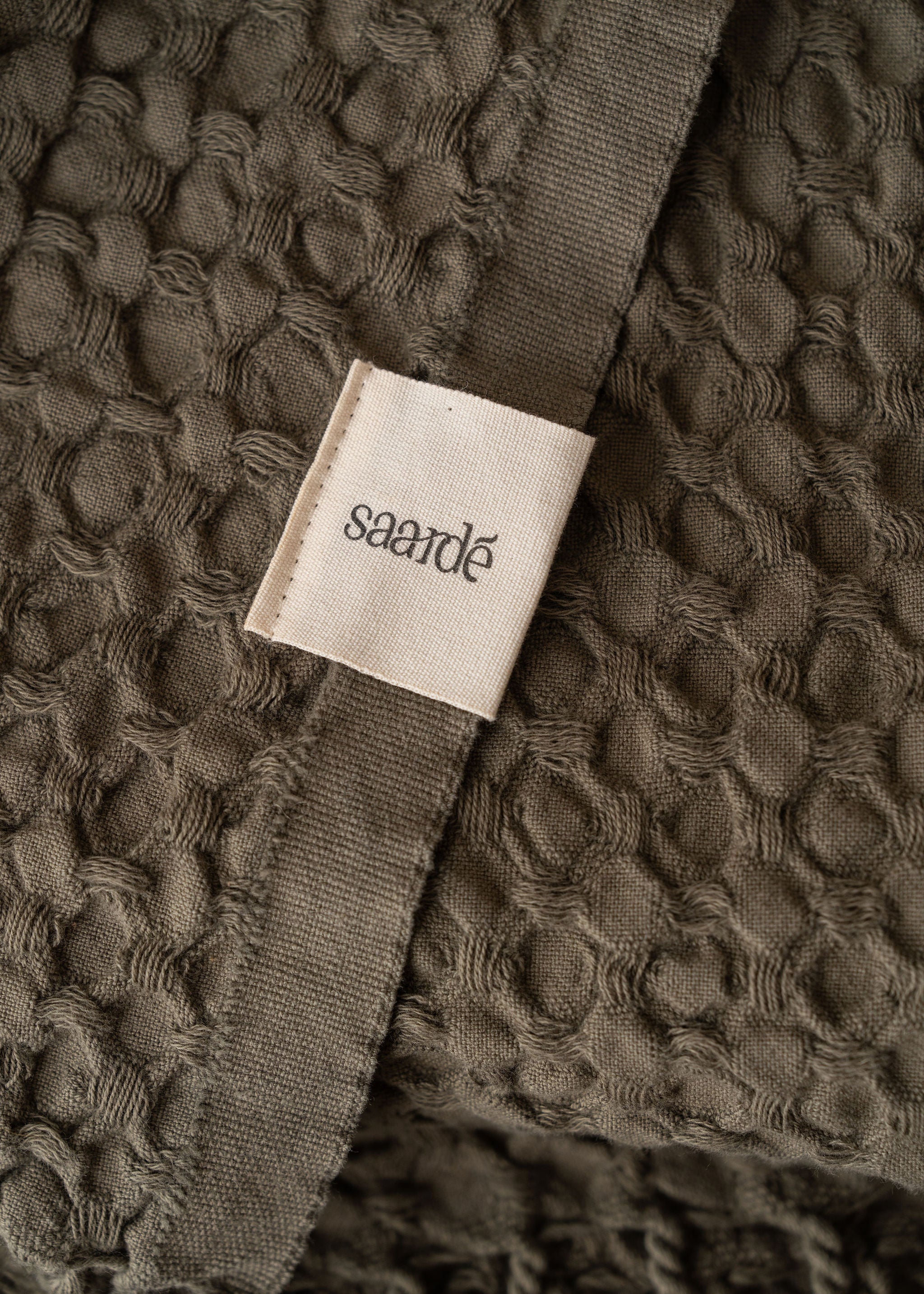 Corfu Cotton Throw | Olive - - - Saardé - Saardé.