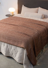 Serra da Estrela Wool Throw & Bed Cover | Terracotta - - - Saardé - Saardé.