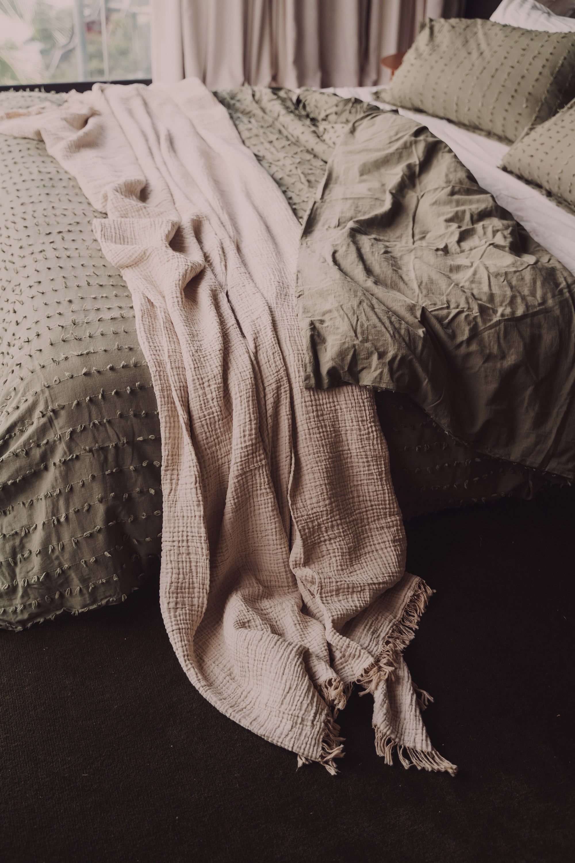 Enes Cotton Bedcover | Clay - - - Saardé - Saardé.
