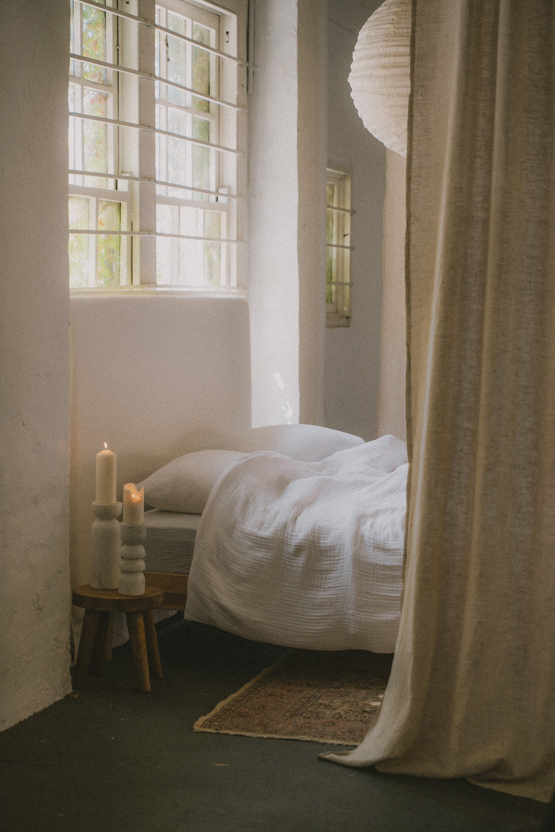 Sanctuary Linen Bed Head with Slipcover | Ivory - - - Saardé - Saardé.