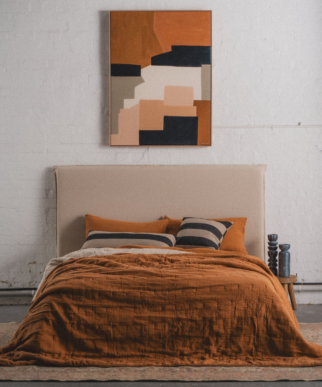 Sanctuary Linen Bed Head with Slipcover | Oatmeal - - - Saardé - Saardé.