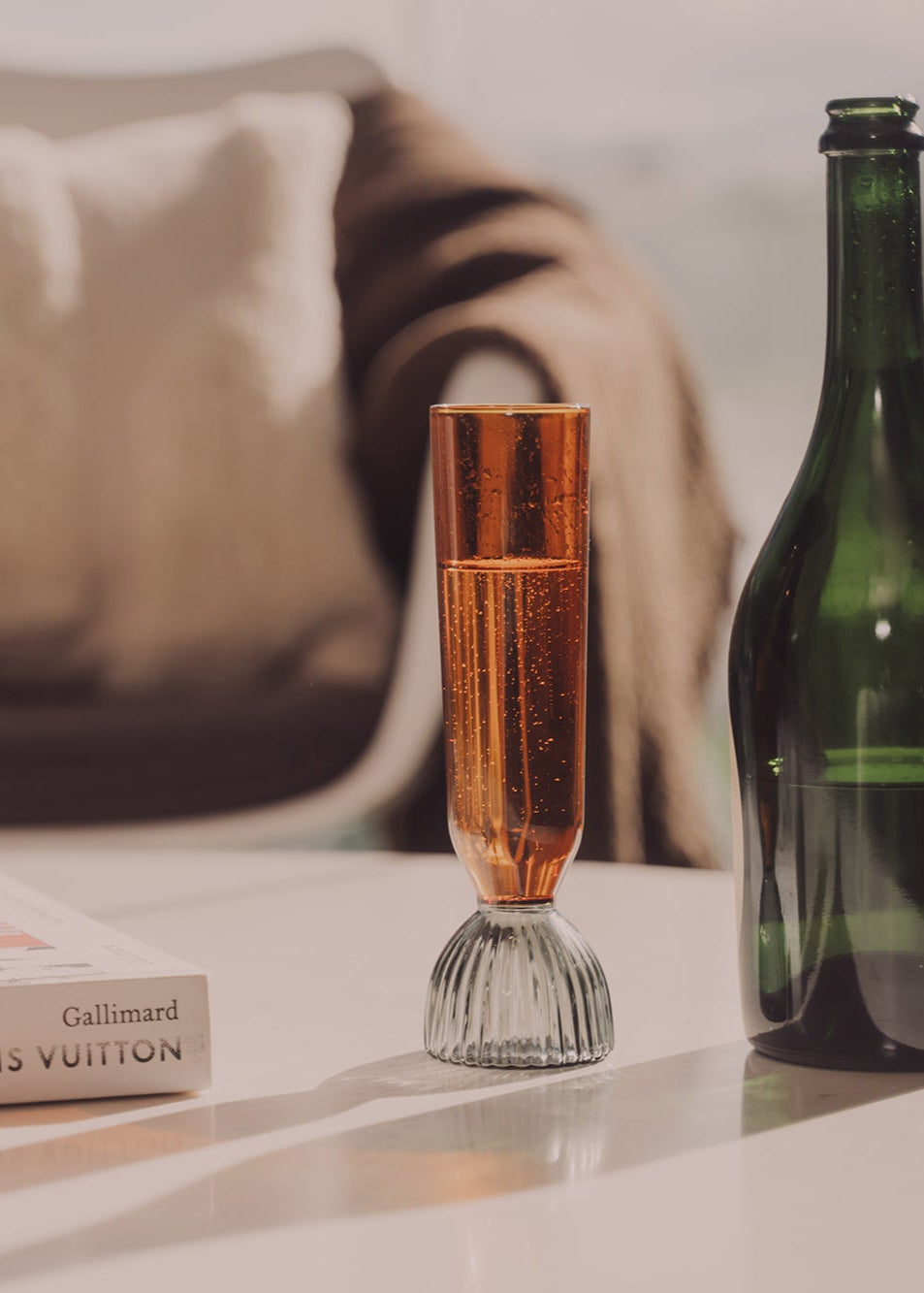 Kairos Champagne Flute | Smoke/Dark Amber | Set of 2 - - - Saardé - Saardé.