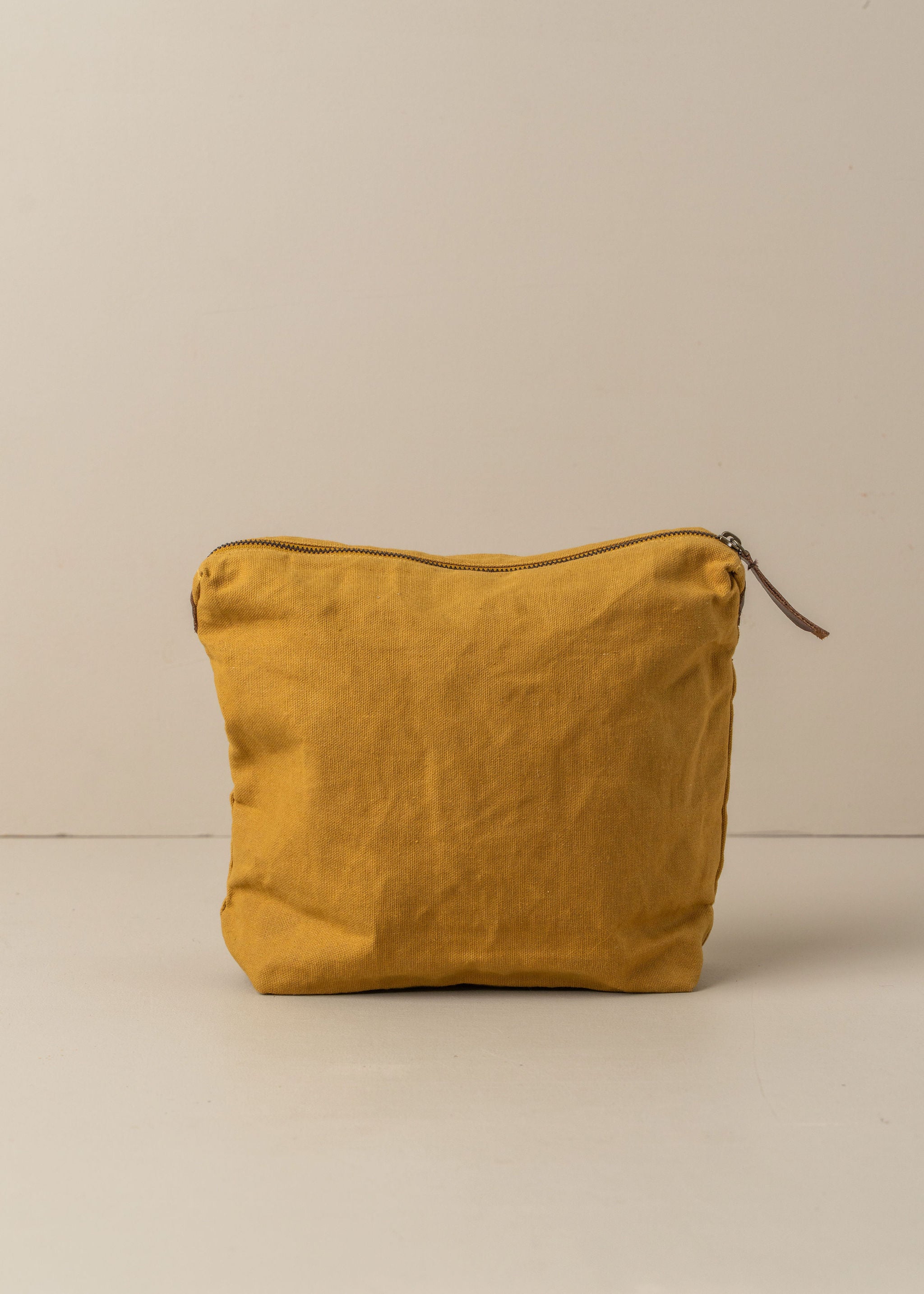 Journey Makeup Canvas Bag | Mustard - - - Saardé - Saardé.