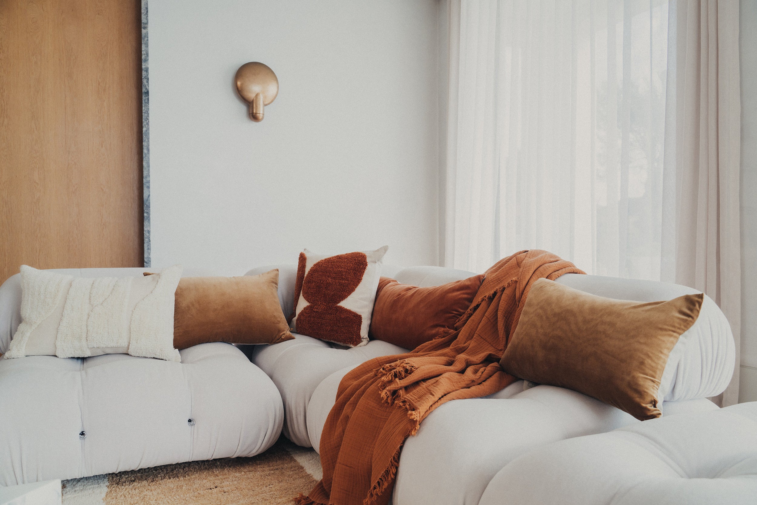 Enes Cotton Throw | Terracotta - - - Saardé - Saardé.