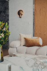 Abstract Square Cushion | Ivory - - - Saardé - Saardé.