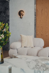 Abstract Square Cushion | Ivory - - - Saardé - Saardé.