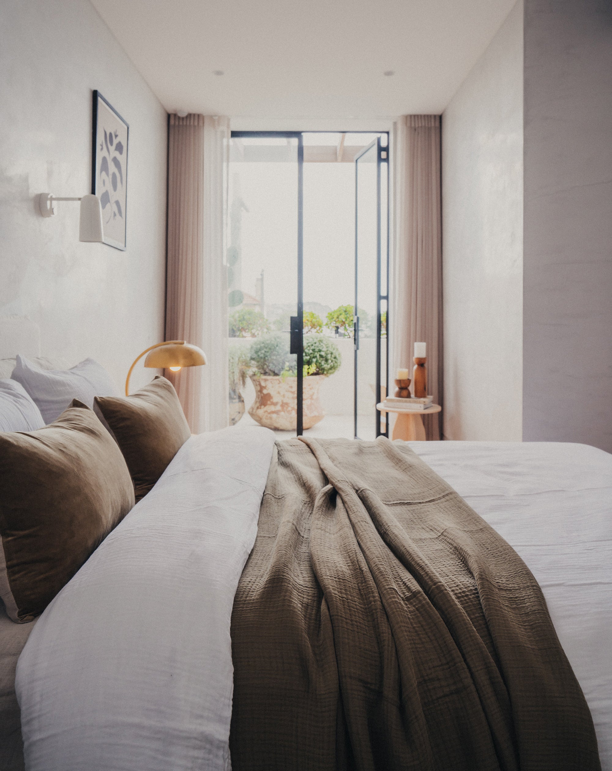 Enes Cotton Bedcover | Olive - - - Saardé - Saardé.