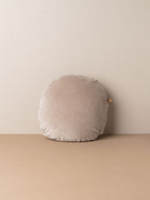 Linen/Velvet Round Cushion | Stone - Default Title - Default Title - Saardé - Saardé.