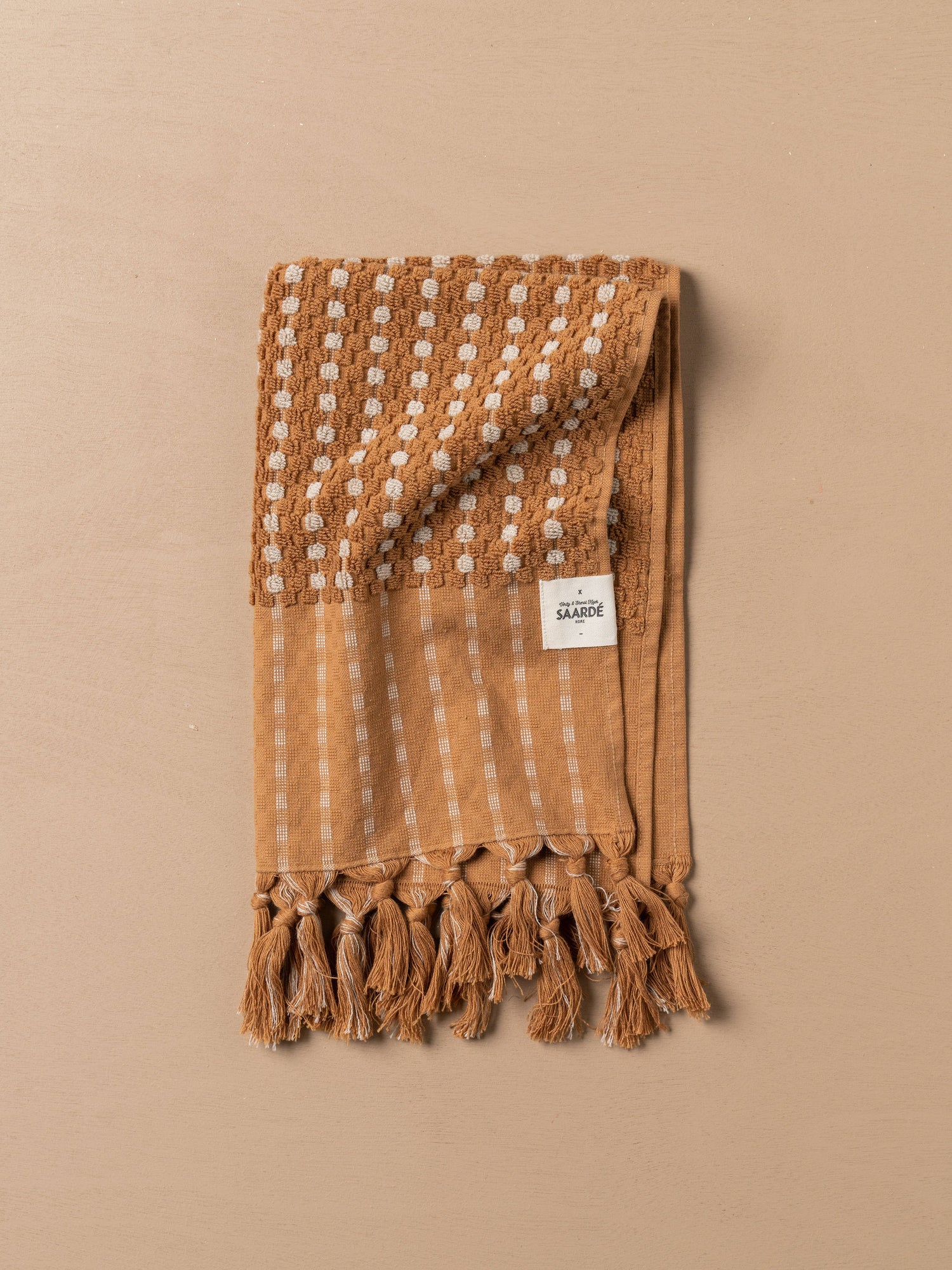 Chickpea Bath Sheet Collection - Terracotta/Stone - Hand Towel - Hand Towel - Saardé - Saardé.