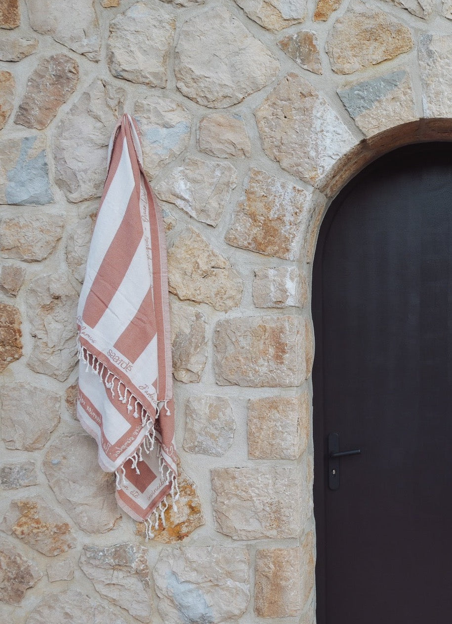 Antibes Turkish Beach Towel | Terracotta - - - Saardé - Saardé.