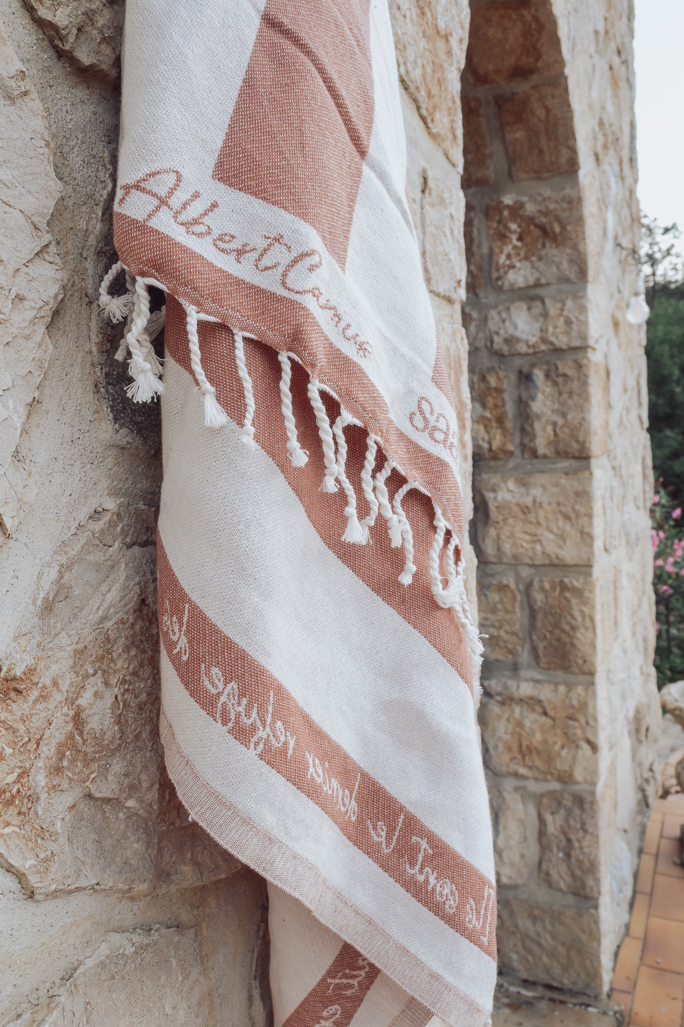 Antibes Turkish Beach Towel | Terracotta - - - Saardé - Saardé.