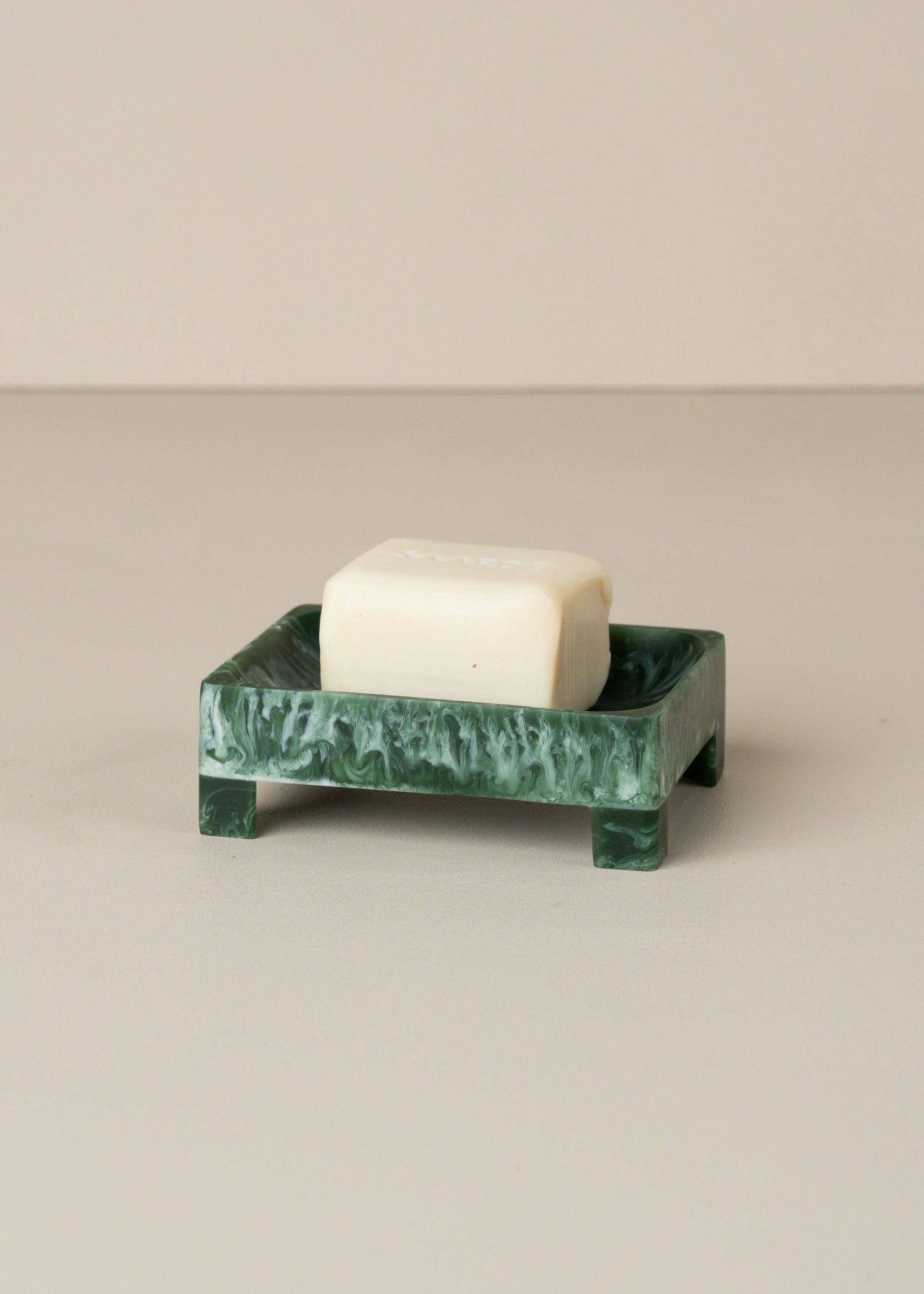 Flow Resin Structured Soap Dish | Dark Jade - - - Saardé - Saardé.