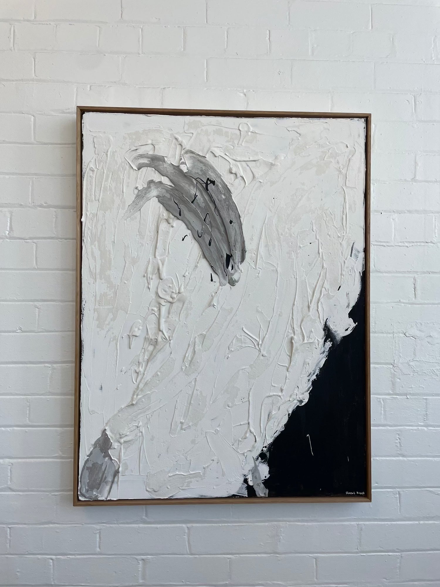 3D Black Abstract Painting