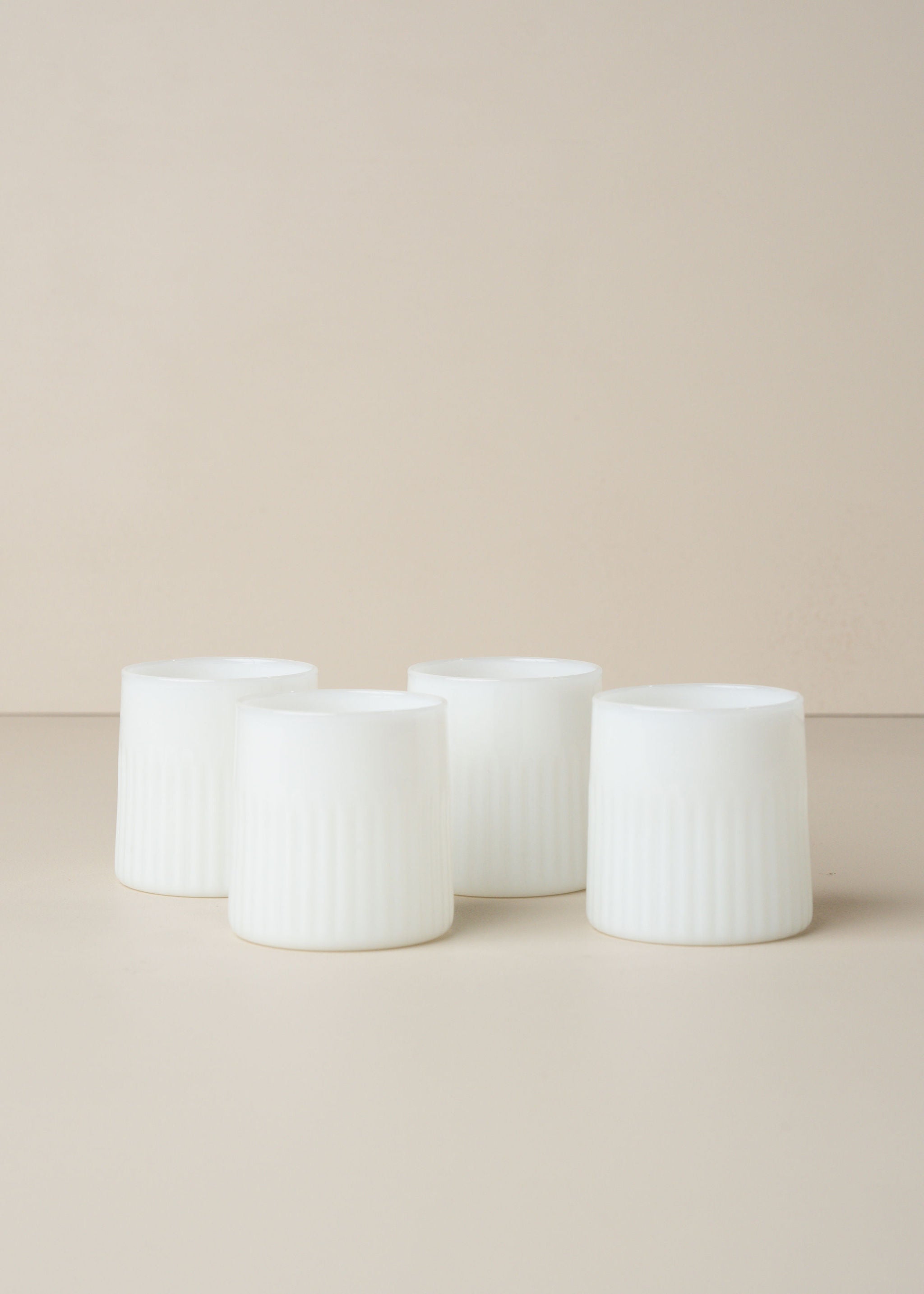 Kairos Medium Water Glass | Opaque White | Set of 4 - - - Saardé - Saardé.