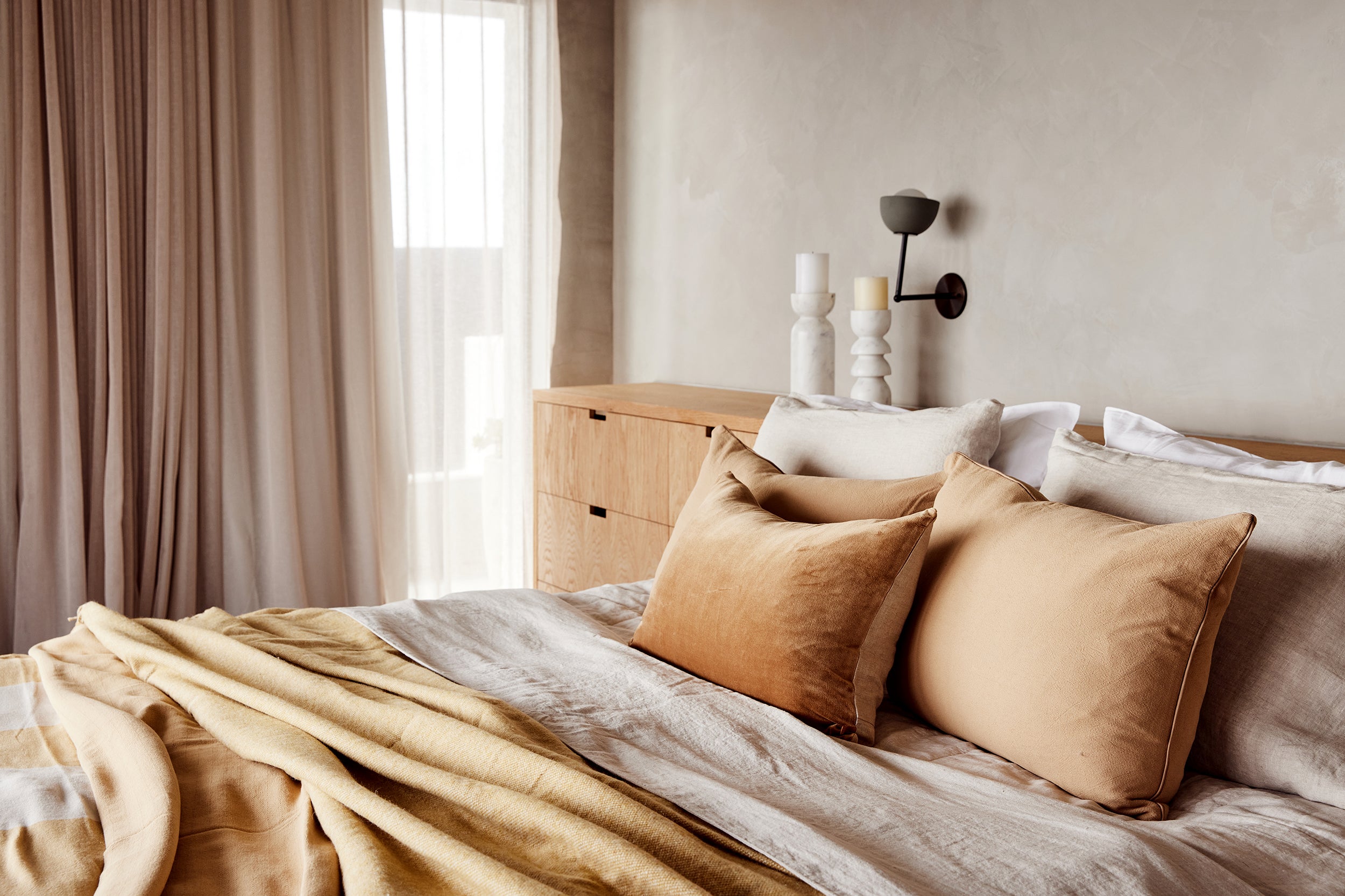 Merino Wool Throw | Mustard - - - Saardé - Saardé.
