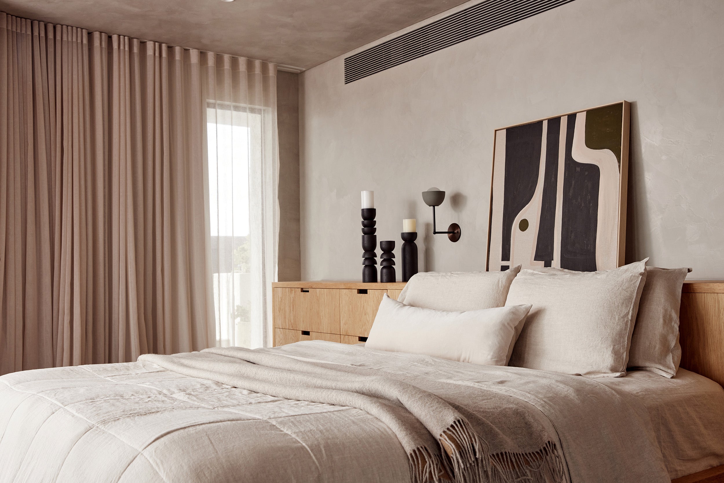Two Tone Wool Throw | Camel/Latte - - - Saardé - Saardé.