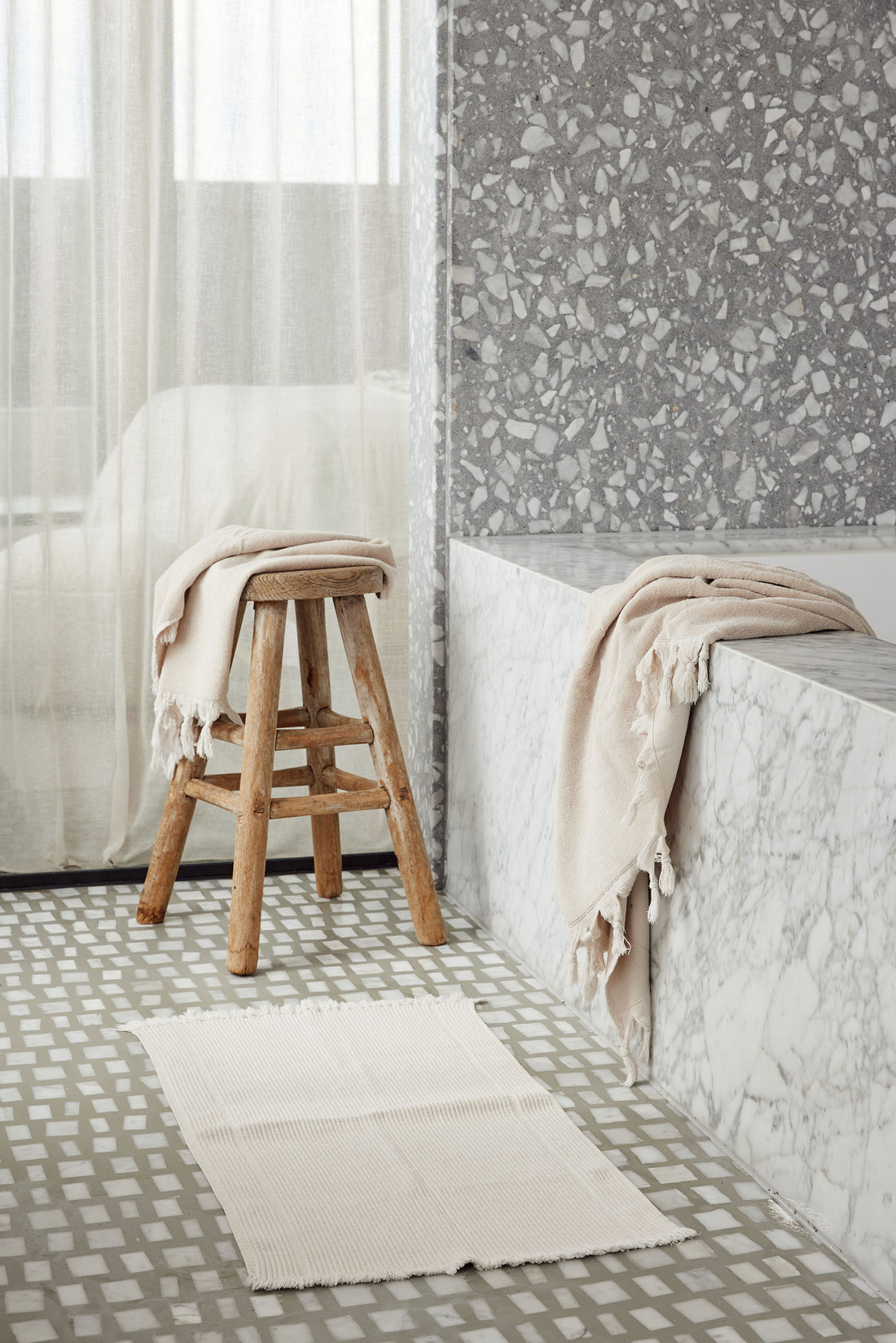 Vintage Wash Bath Sheet Bundle | Clay - - - Saardé - Saardé.